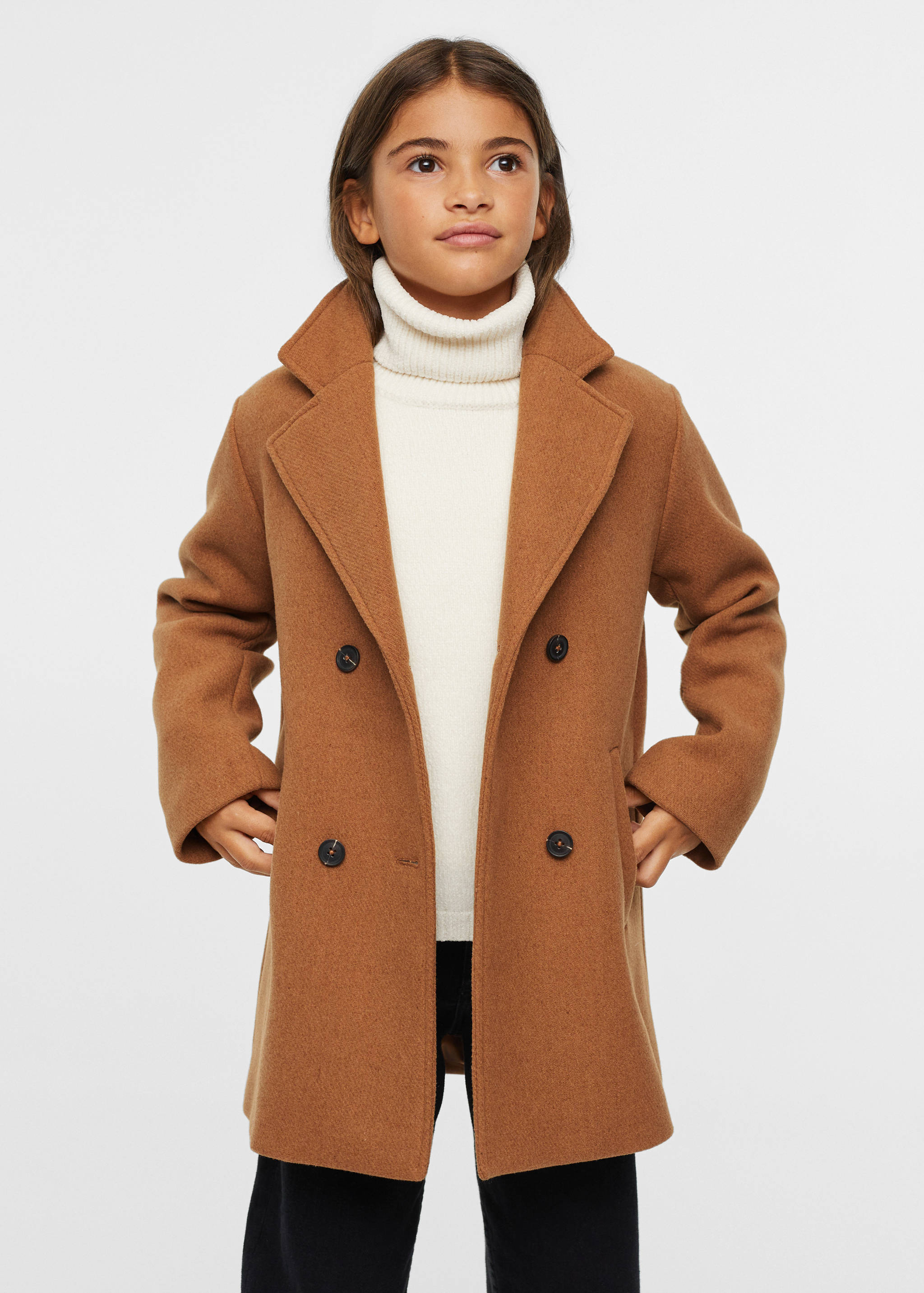 Lapelled straight-cut coat - Medium plane