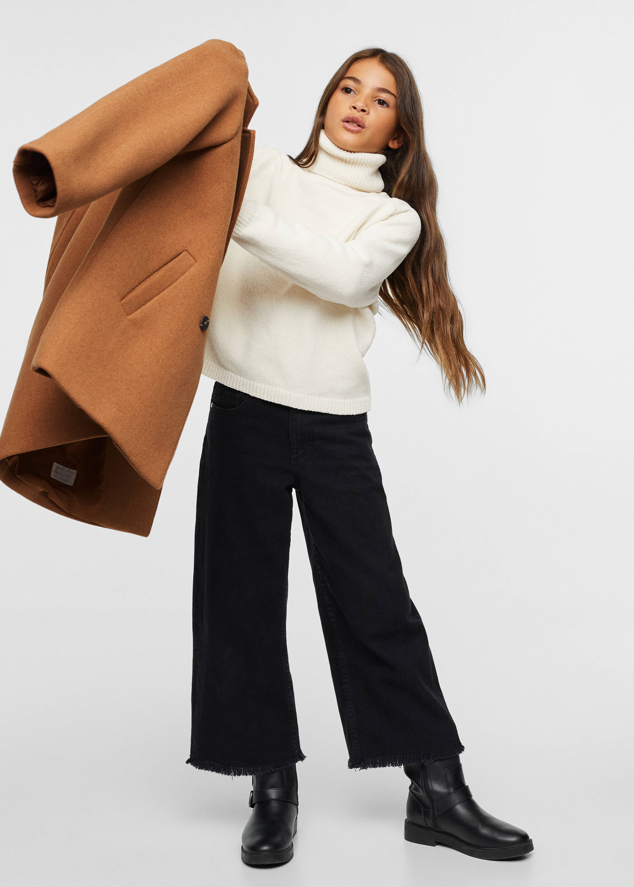 Lapelled straight-cut coat - Details of the article 2