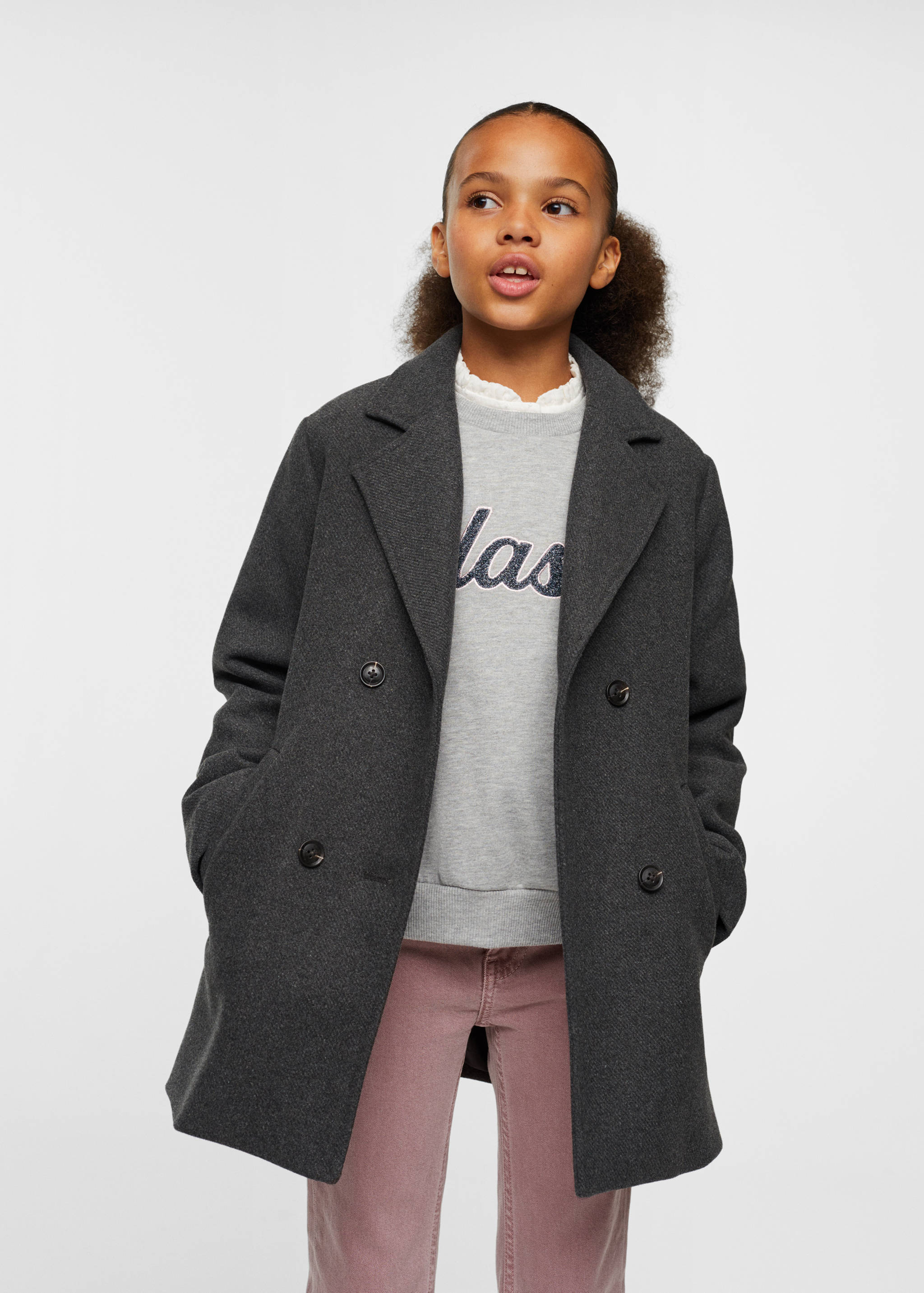 Lapelled straight-cut coat - Details of the article 2