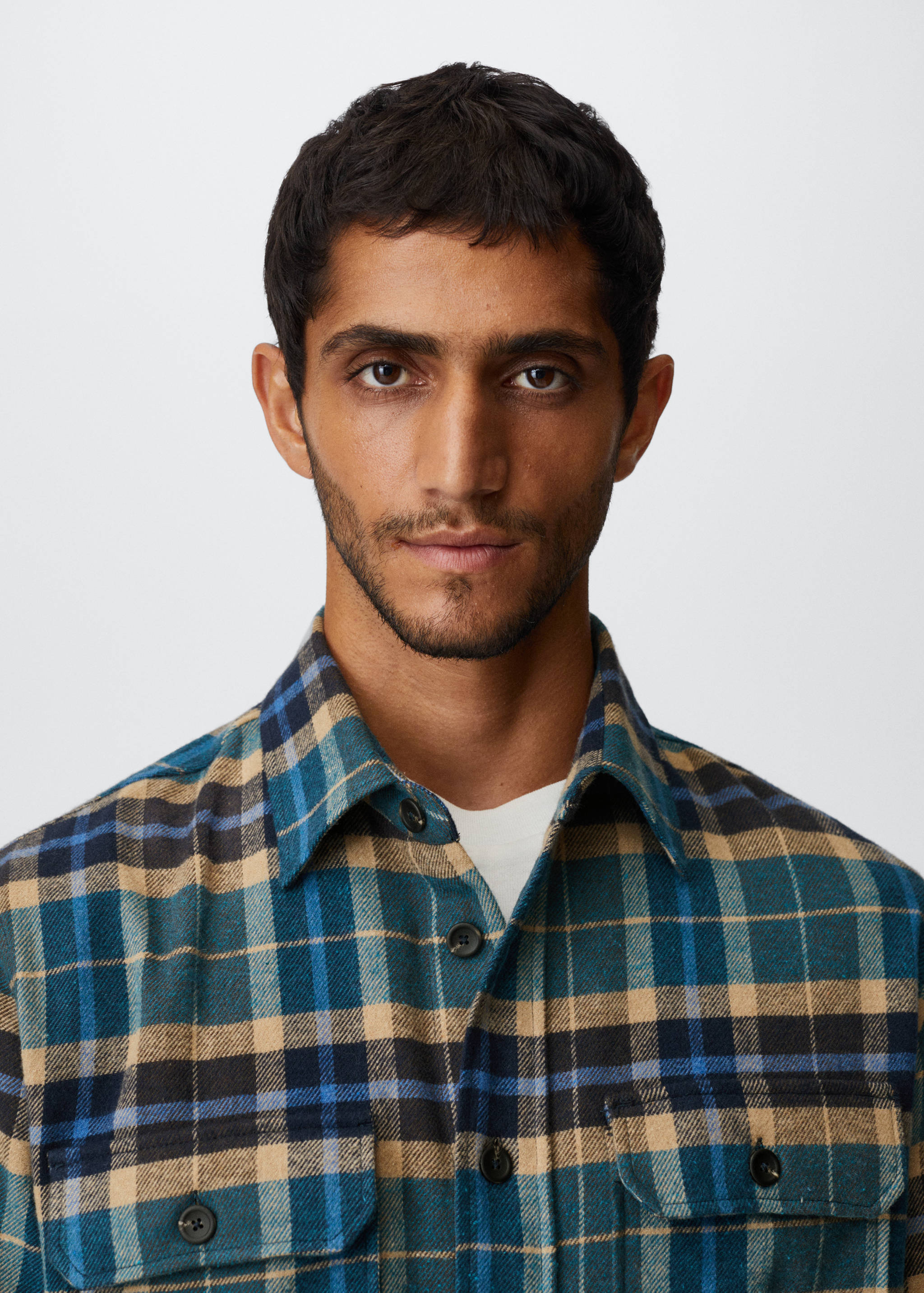 Regular fit checked flannel shirt - Details of the article 4