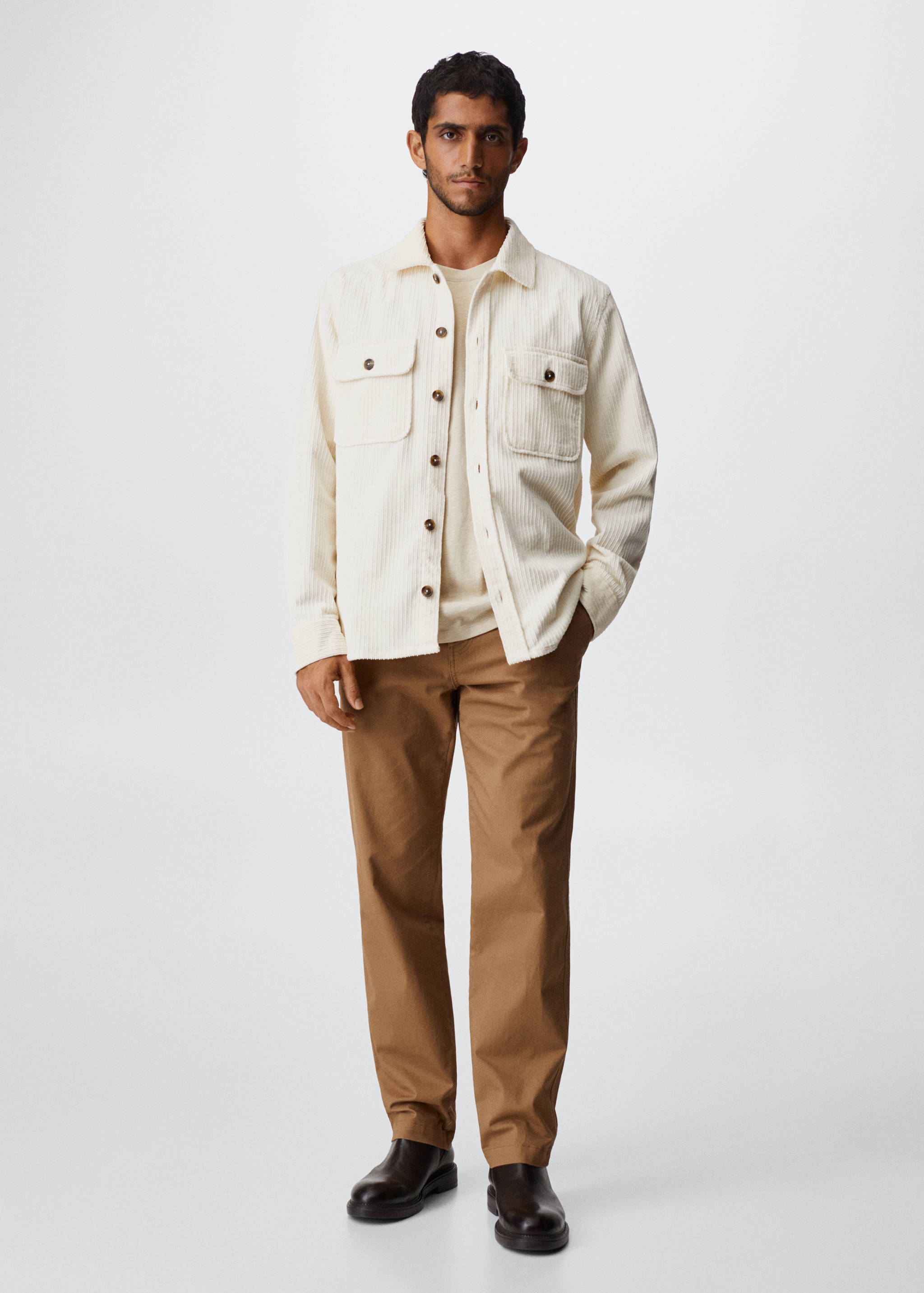 Surchemise velours côtelé poches - Plan général