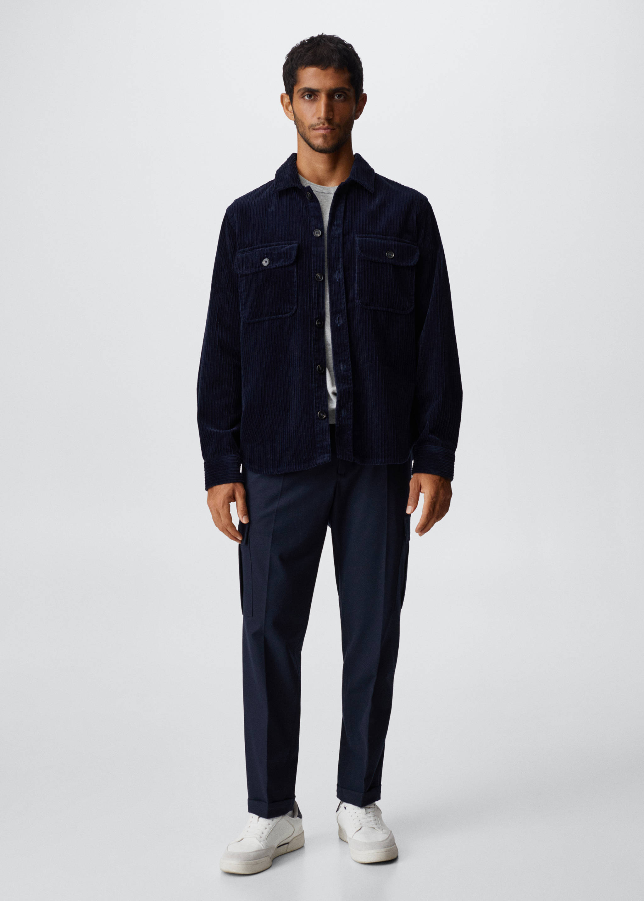 Surchemise velours côtelé poches - Plan général