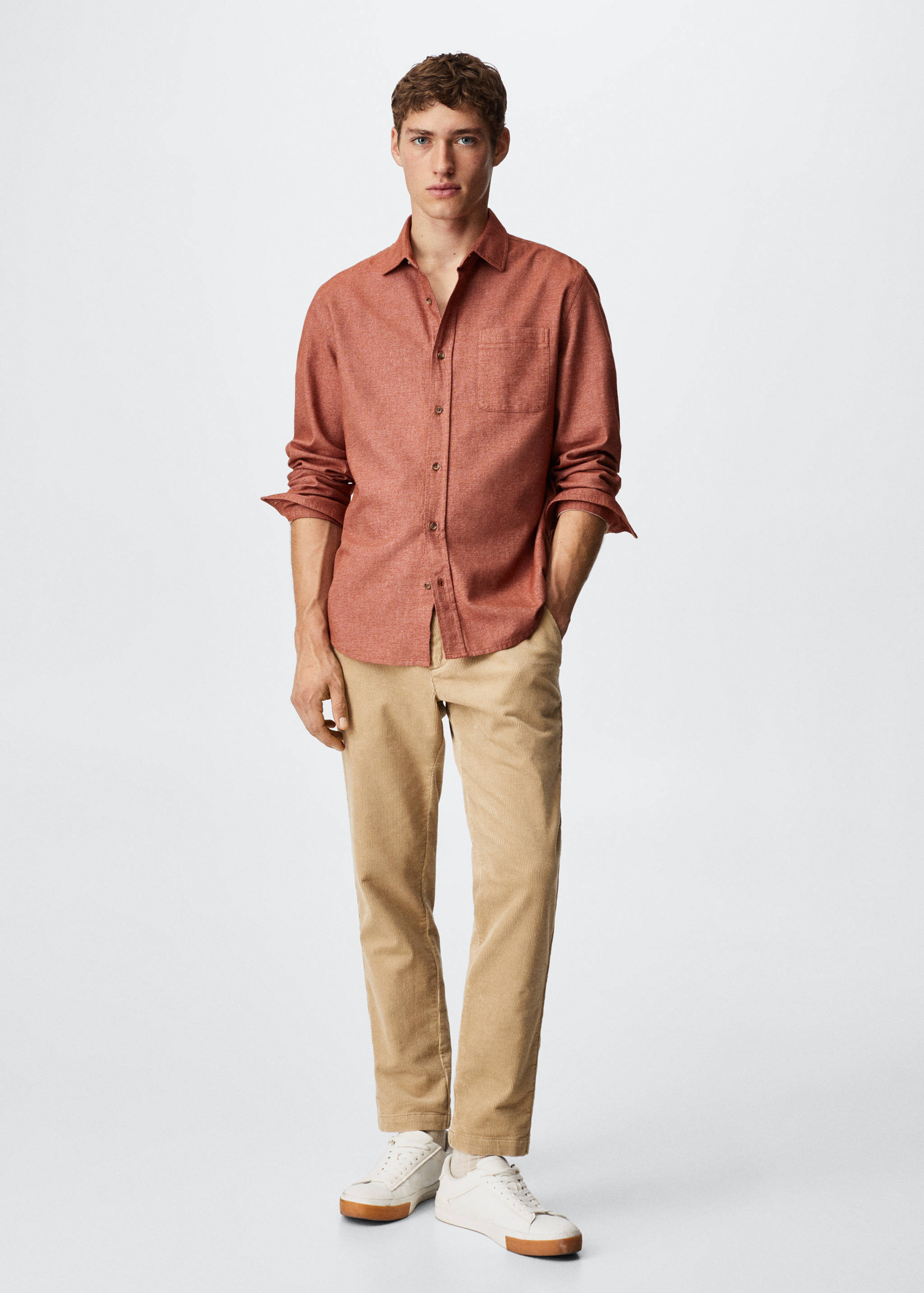 Chest-pocket cotton shirt - General plane