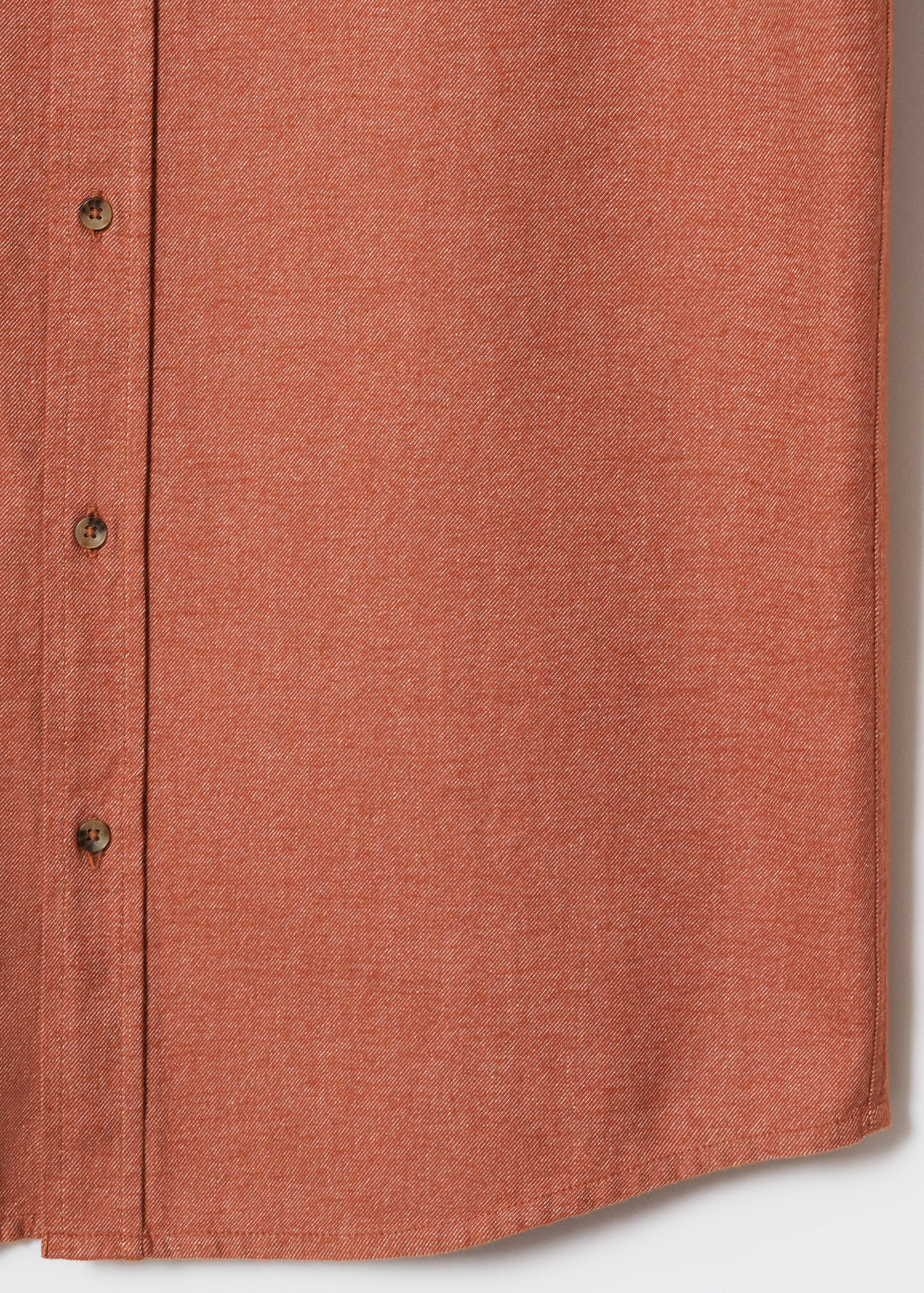 Chest-pocket cotton shirt - Detailed view of the waist