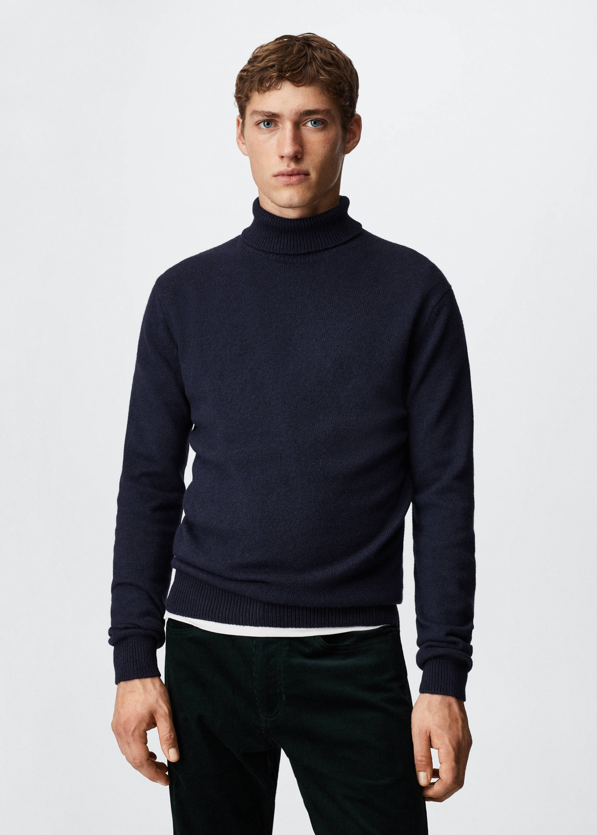 Turtleneck wool sweater - Medium plane