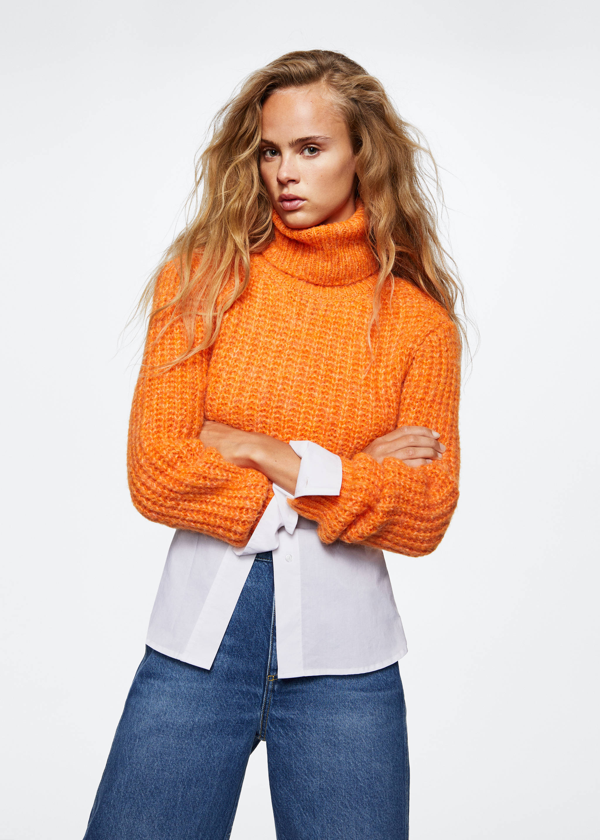 Pull-over maille crop - Plan moyen