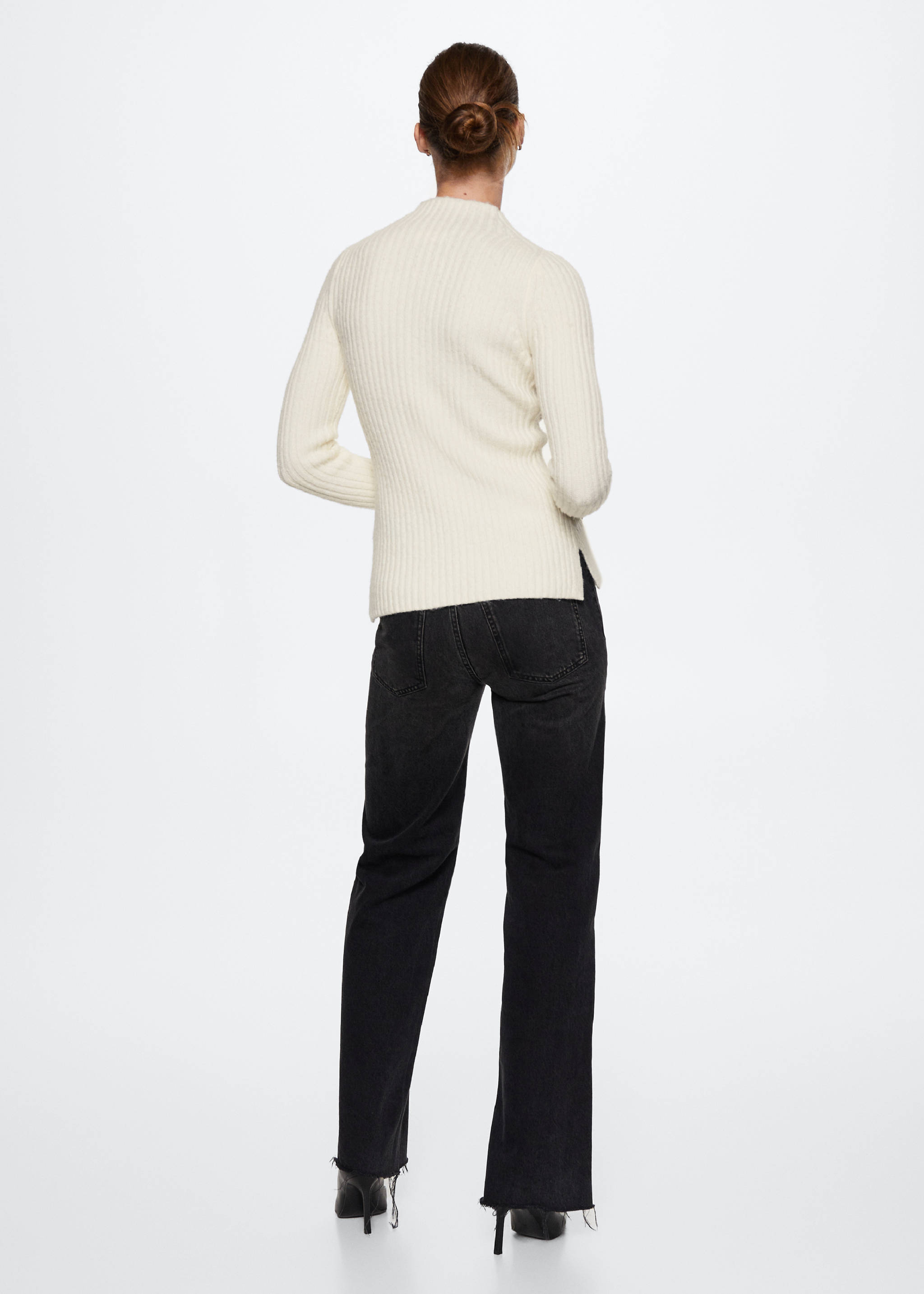 Perkins-neck rib-knit  sweater - Reverse of the article