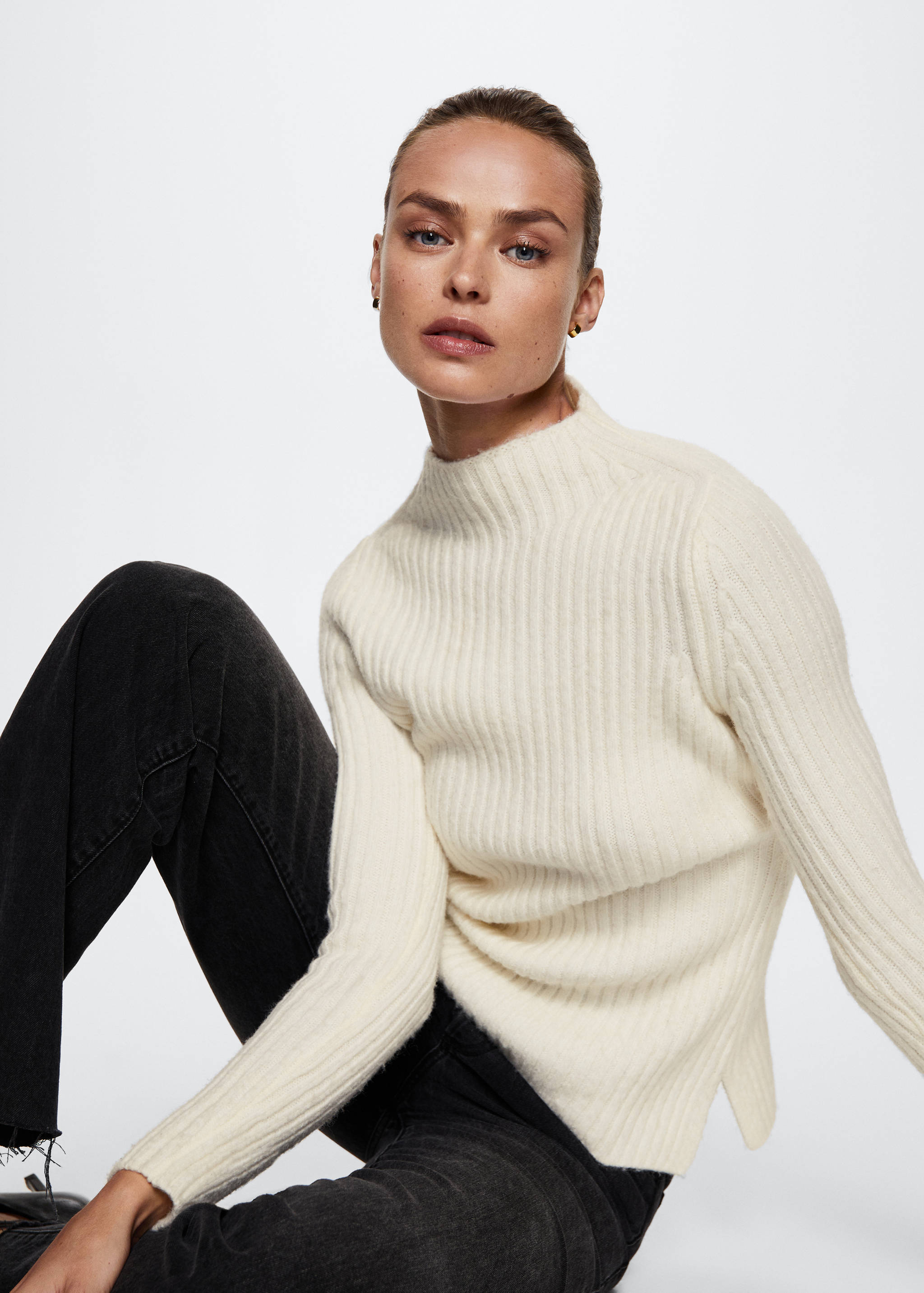 Perkins-neck rib-knit  sweater - Details of the article 2