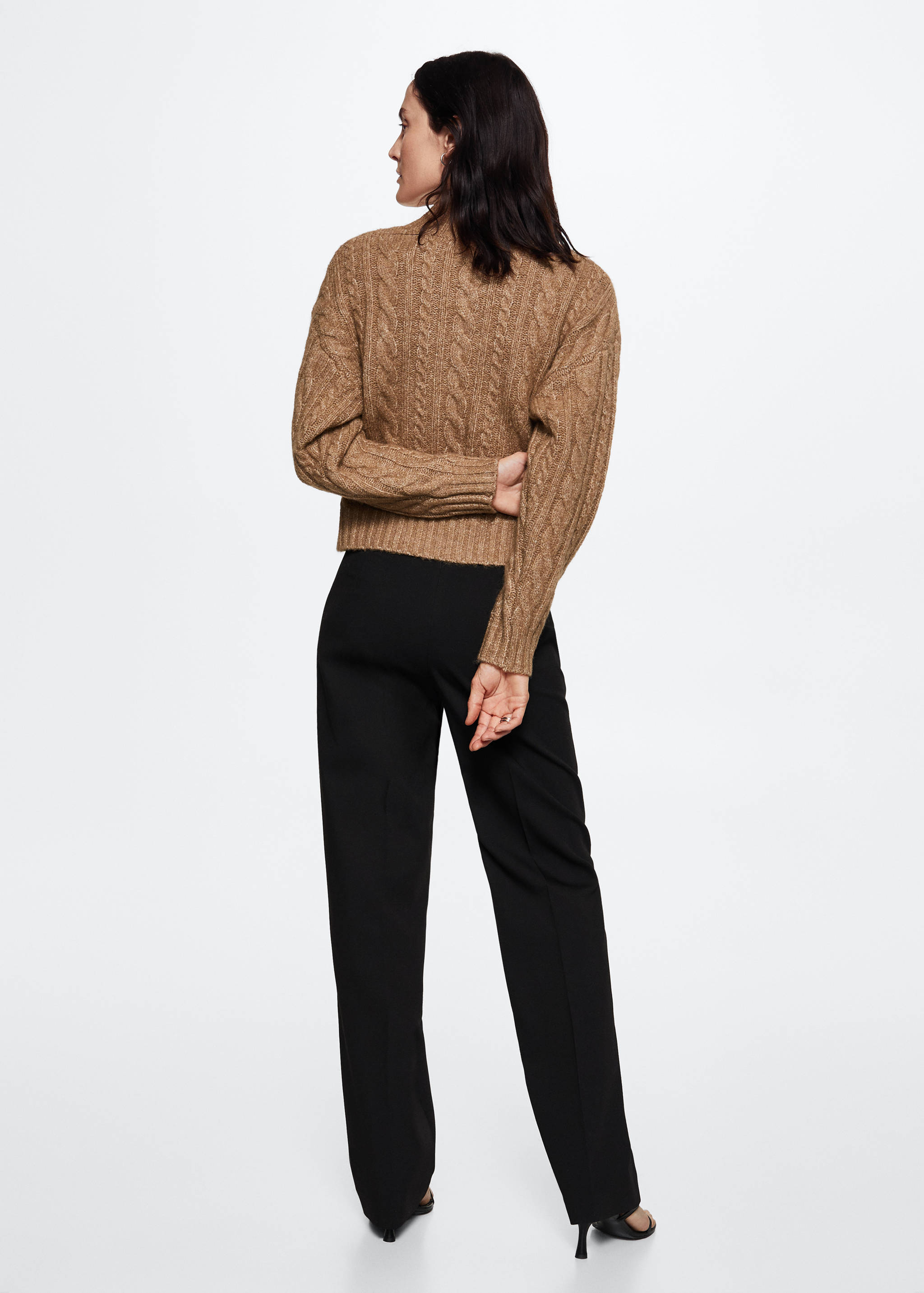 Perkins-neck braided sweater  - Reverse of the article