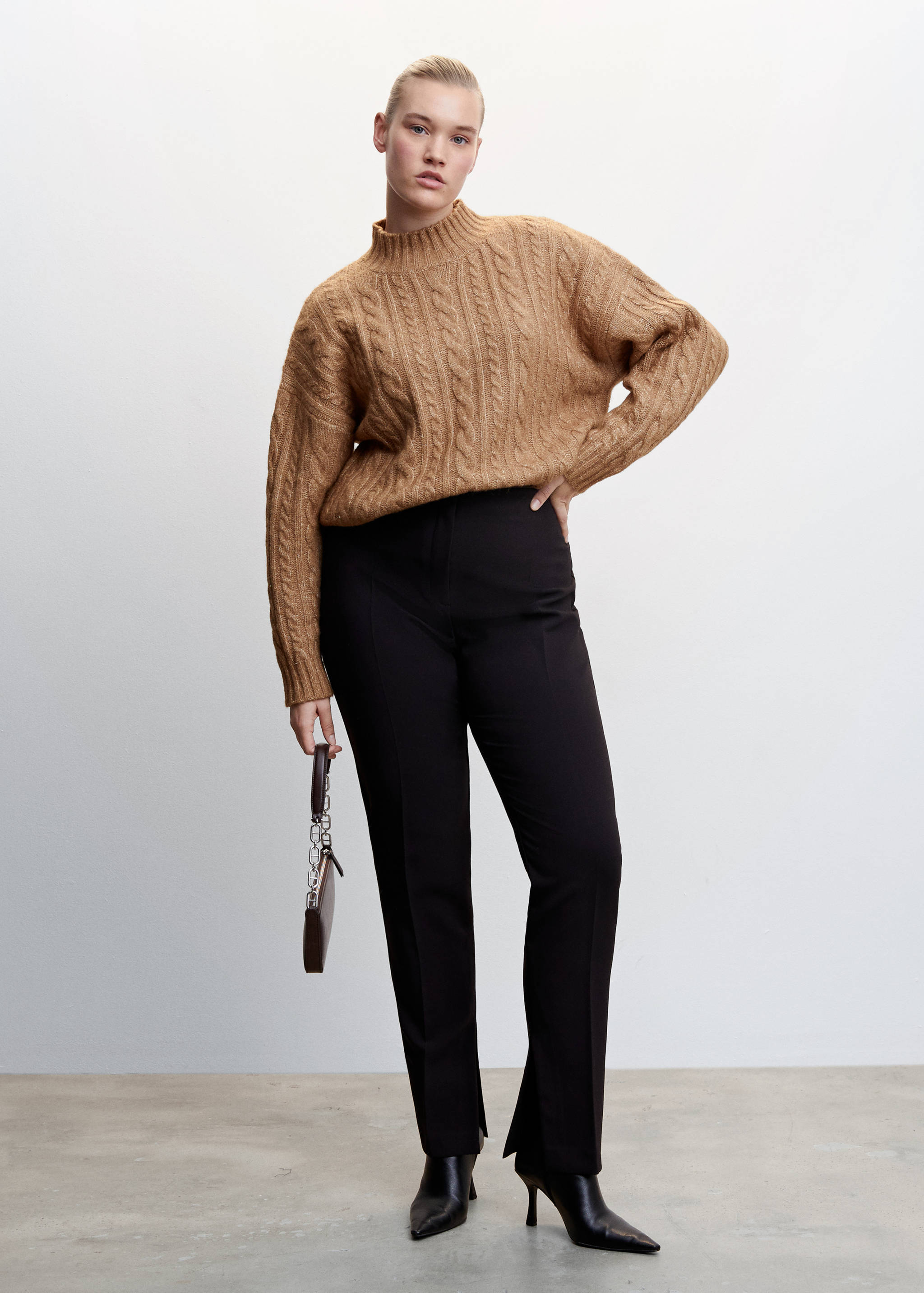 Perkins-neck braided sweater  - Details of the article 3