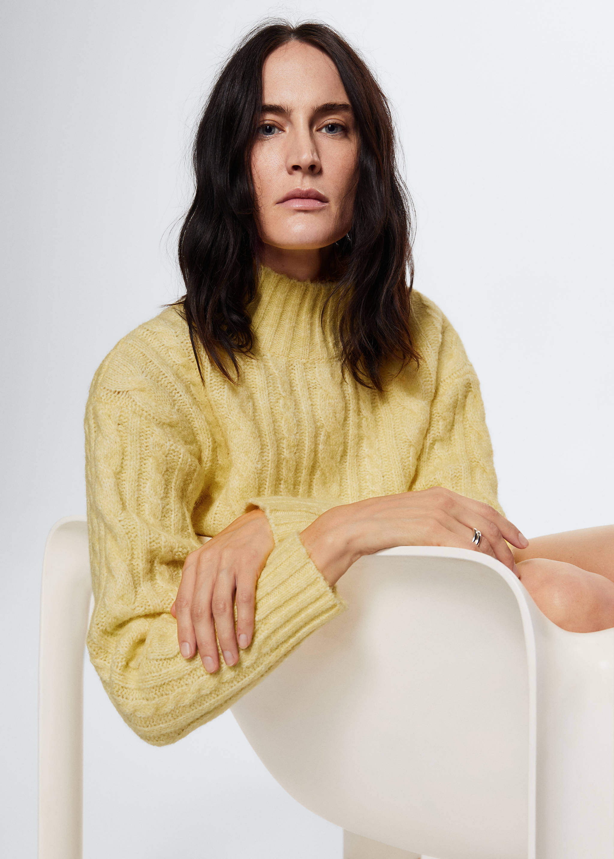 Perkins-neck braided sweater  - Details of the article 2