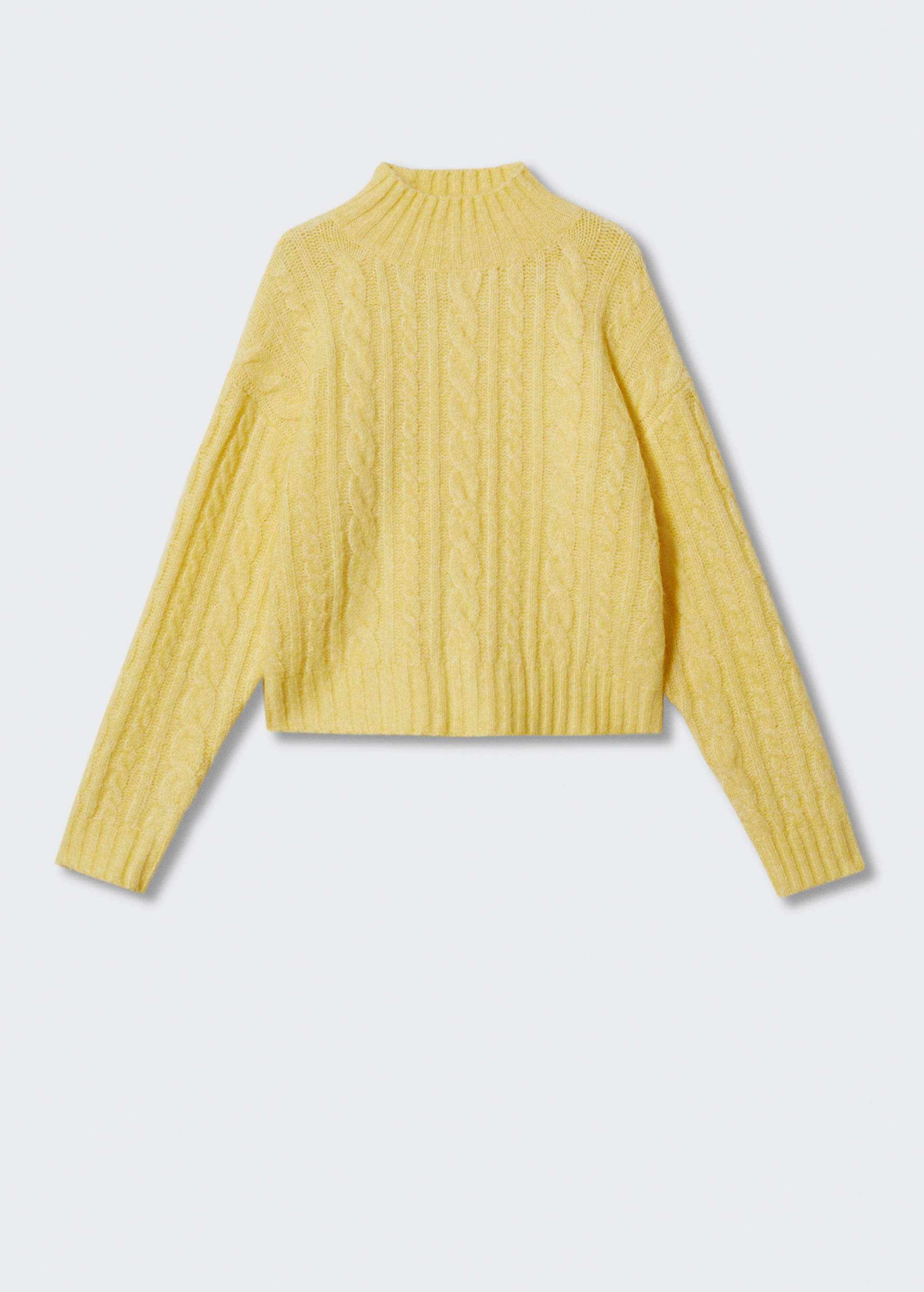 Perkins-neck braided sweater  - Article without model