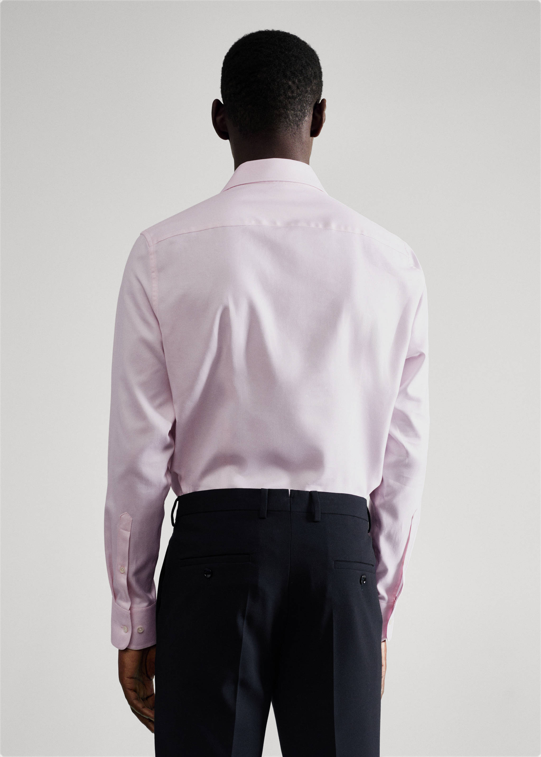 Slim fit structured suit shirt - Reverse of the article