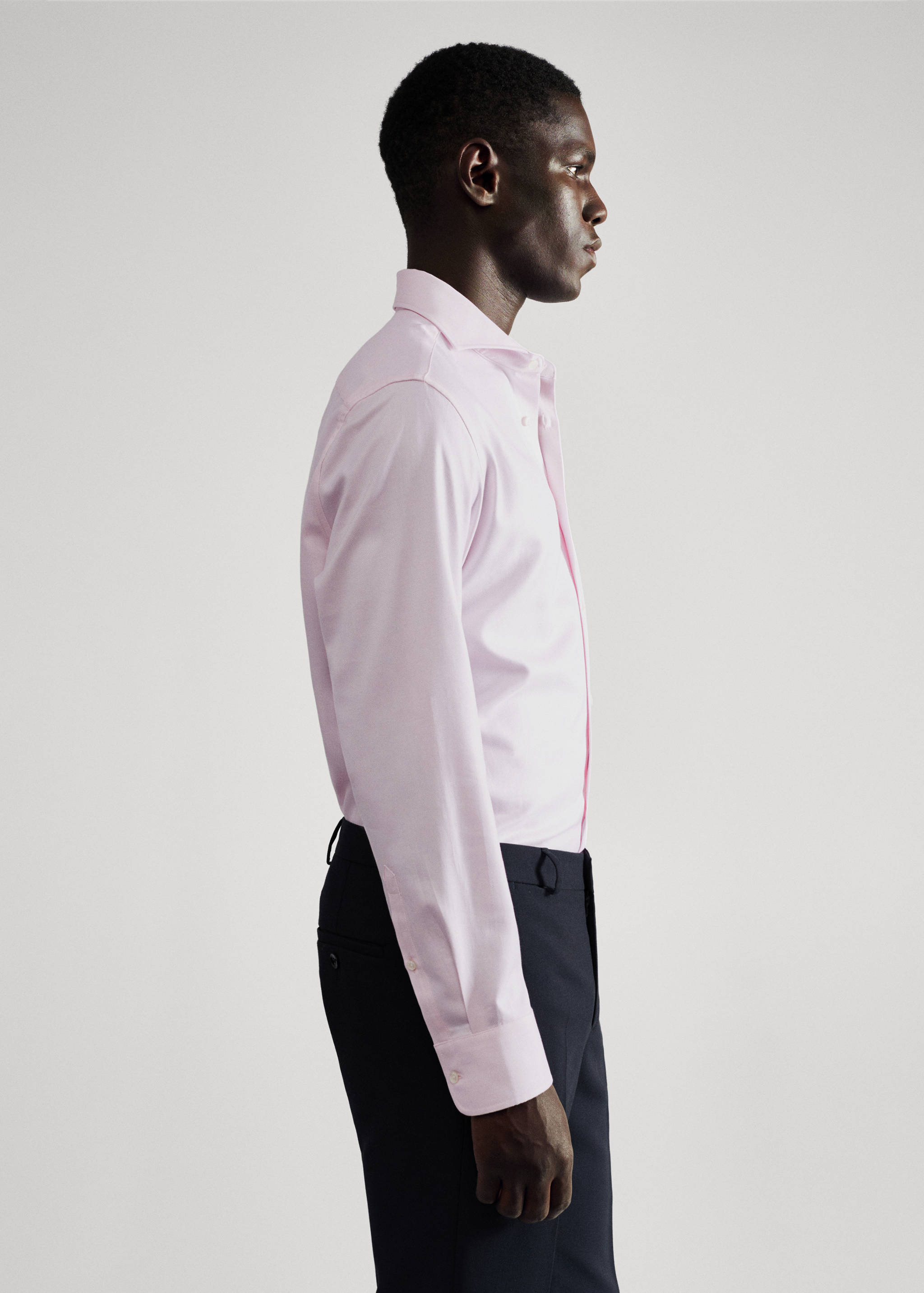 Slim fit structured suit shirt - Details of the article 6