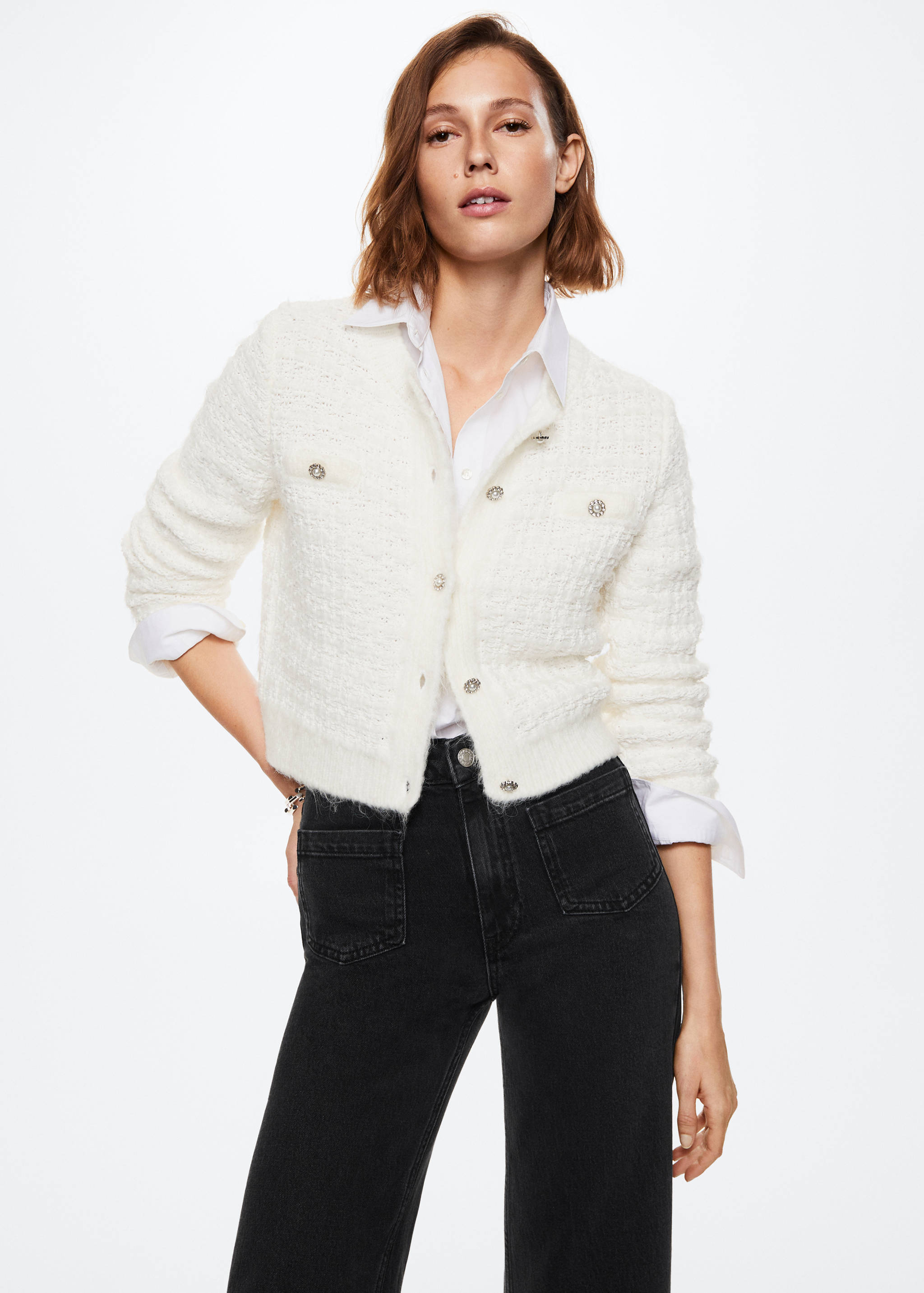 Wide-leg jeans with pockets - Details of the article 1