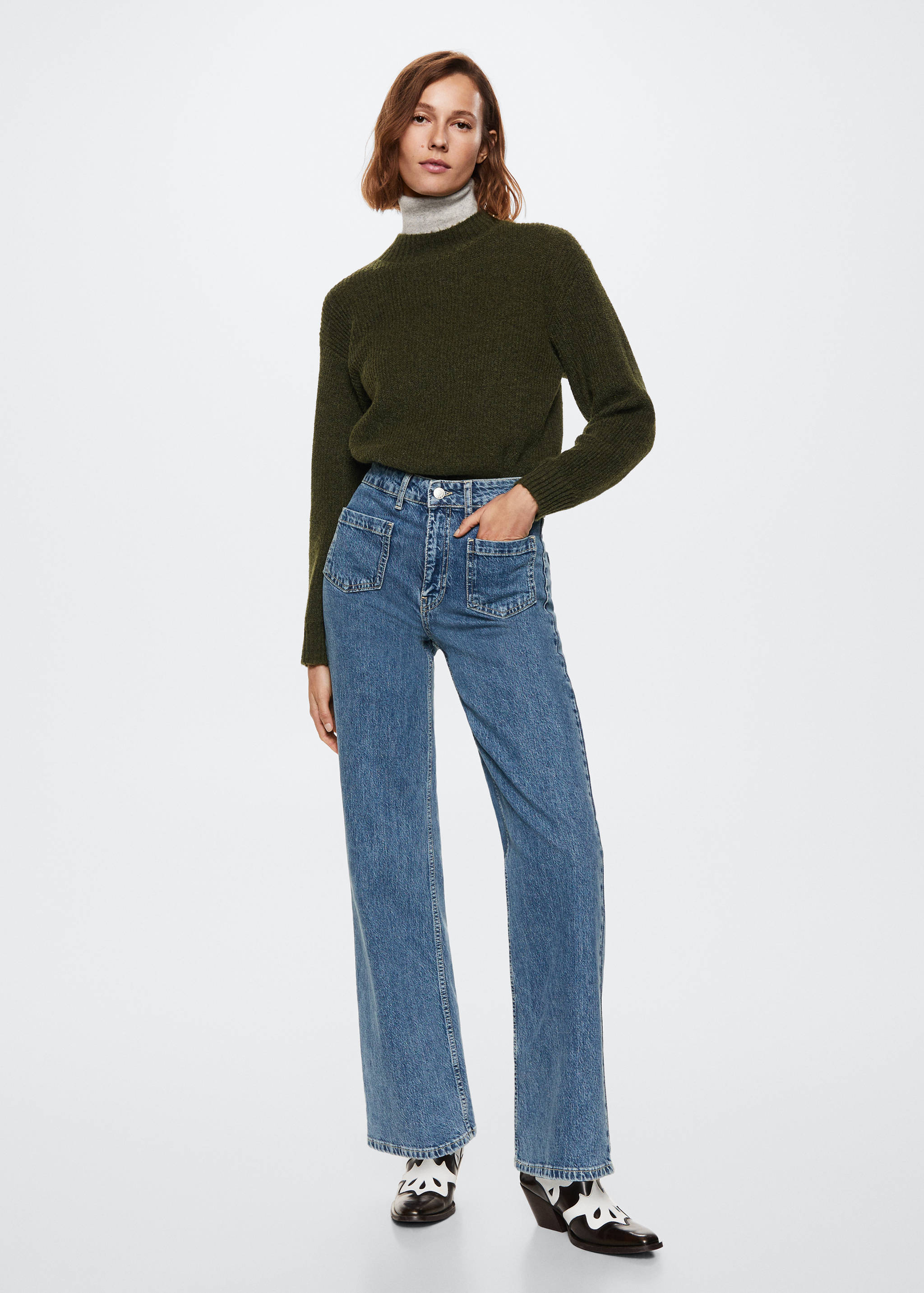 Wide-leg jeans with pockets - General plane