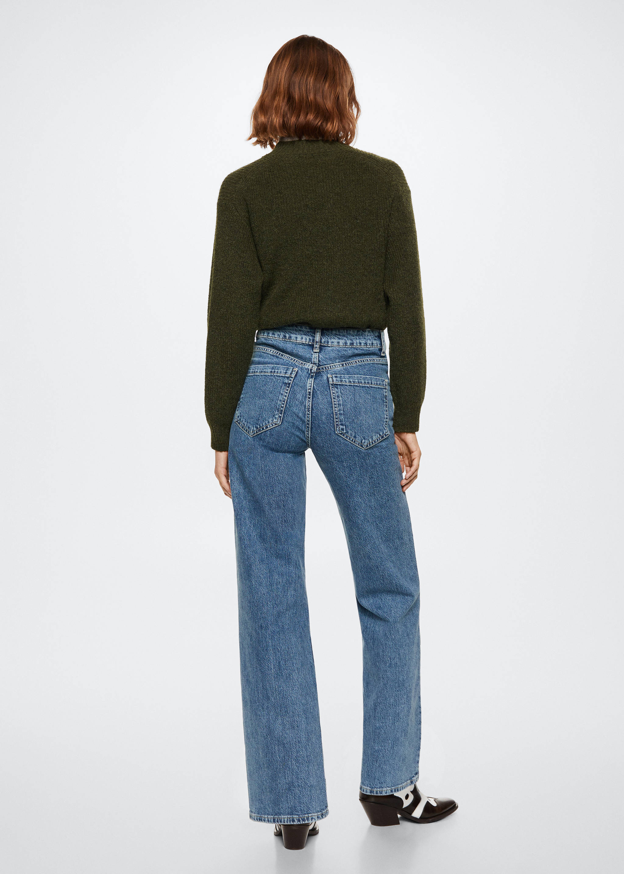 Wide-leg jeans with pockets - Reverse of the article