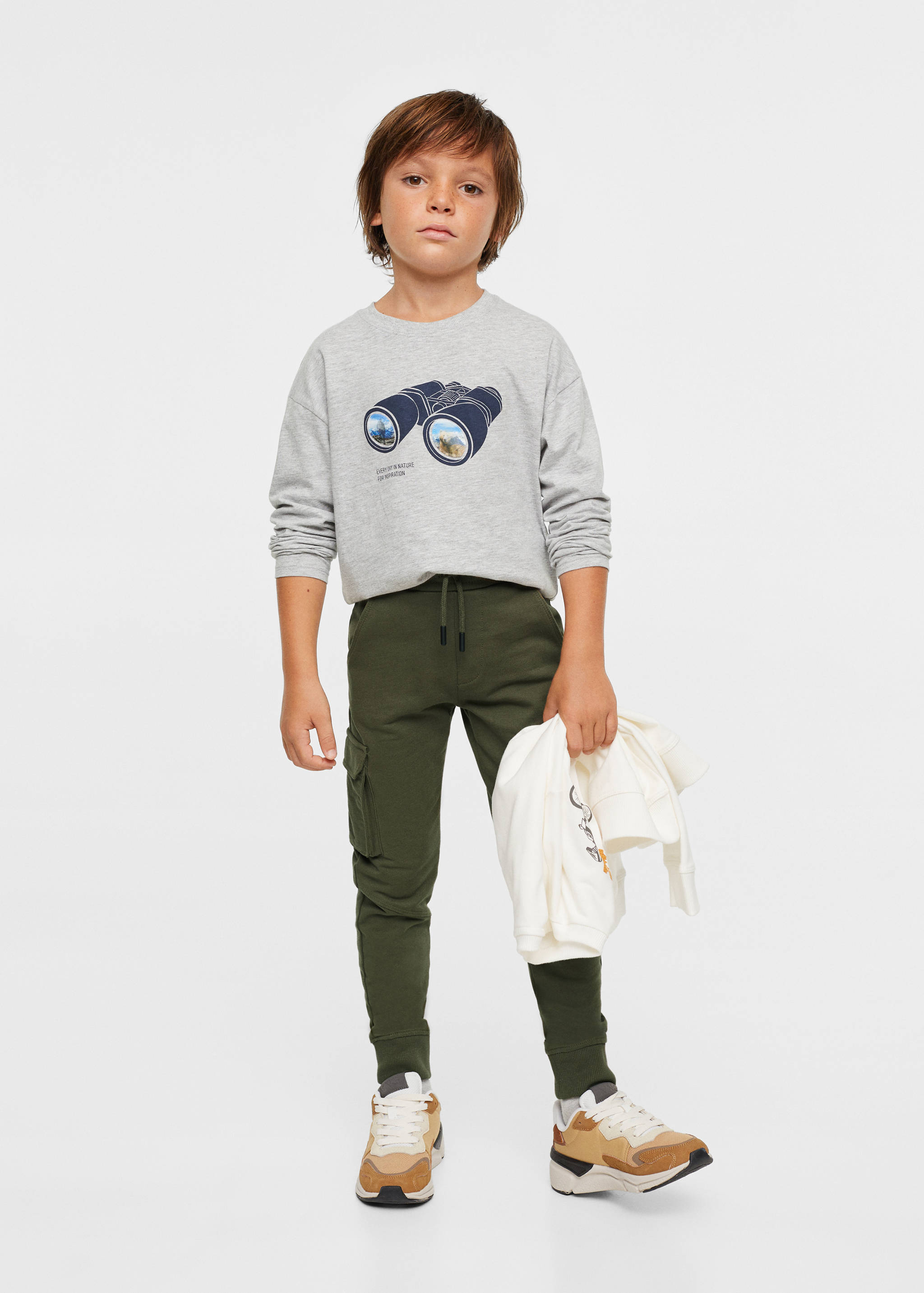 Tričko s dlouhým potištěným rukávem - Celkový náhled