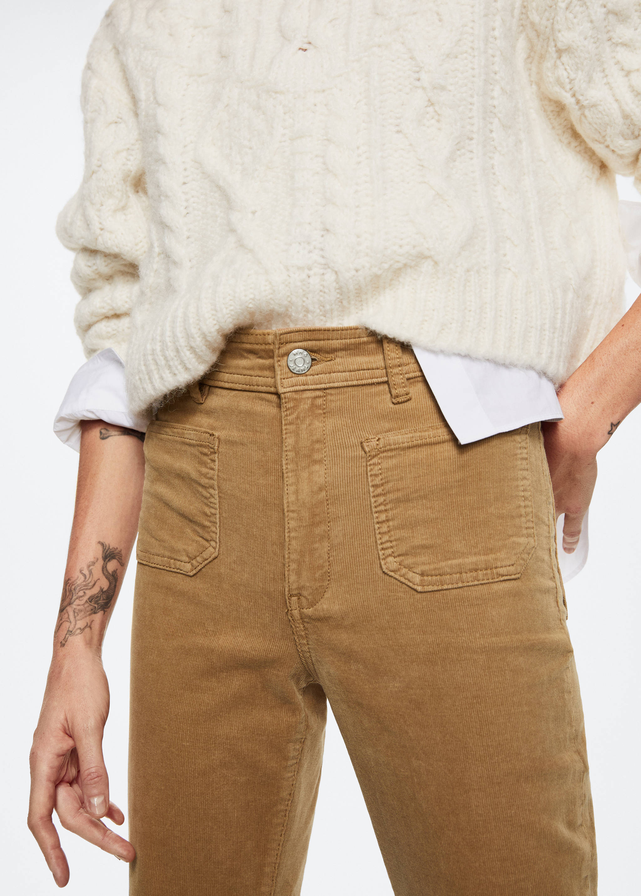 Corduroy jeans with pockets  - Details of the article 6