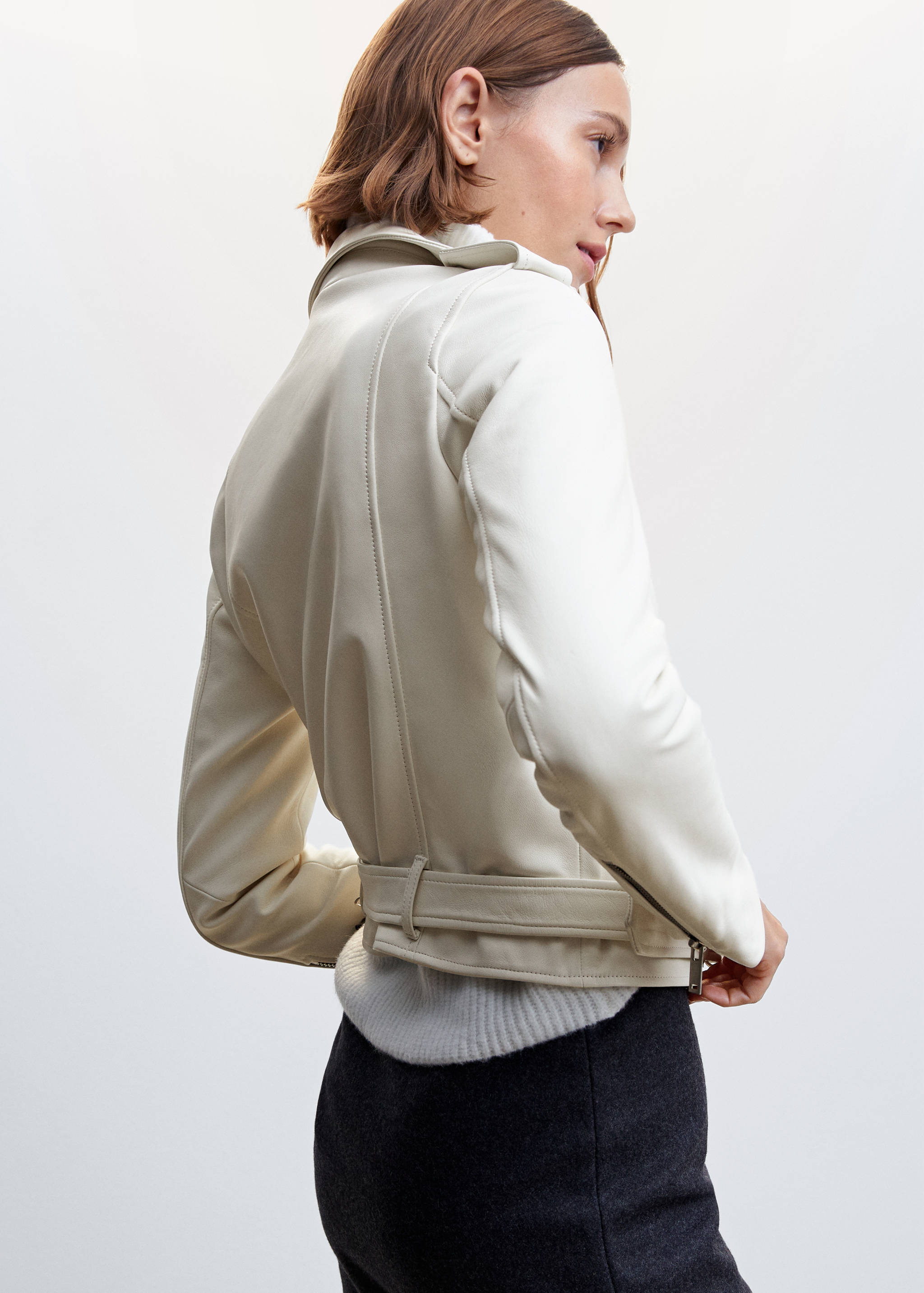 Blouson biker en cuir - Détail de l'article 4