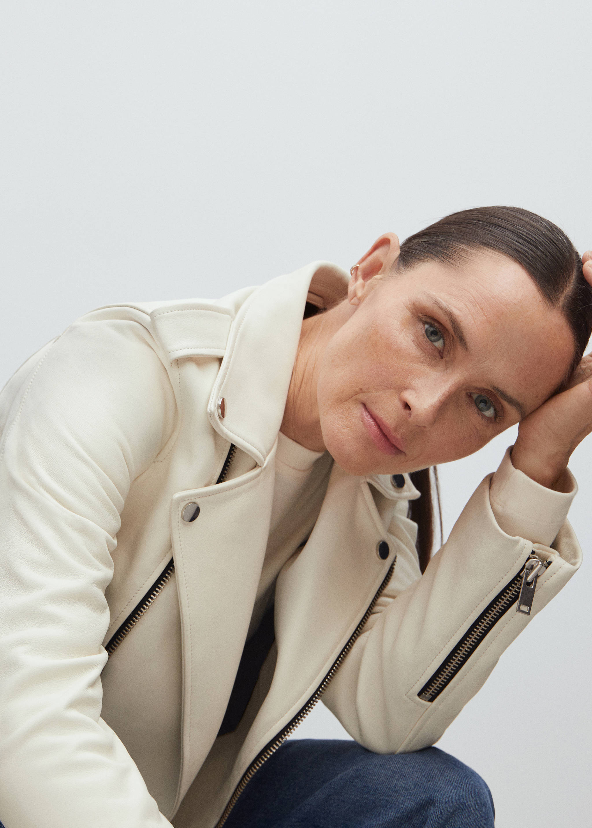 Blouson biker en cuir - Détail de l'article 7