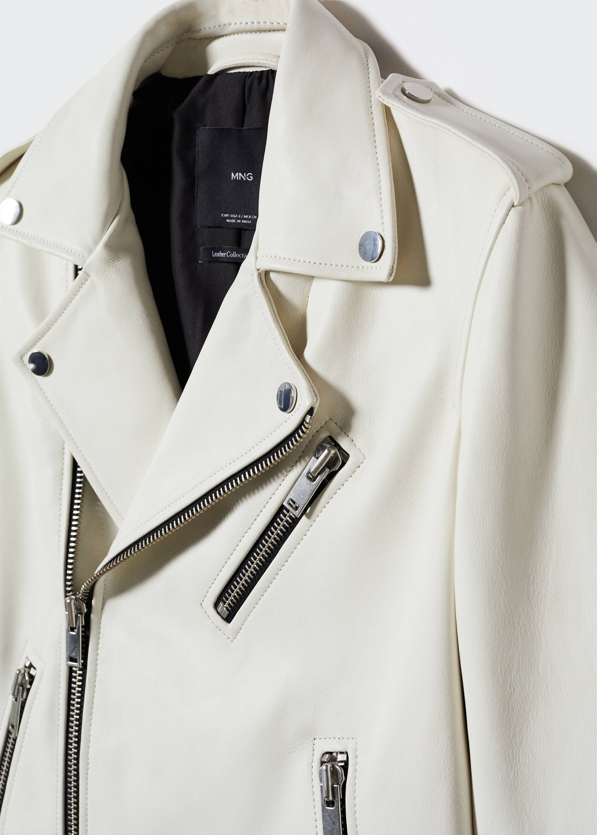 Blouson biker en cuir - Détail de l'article 8