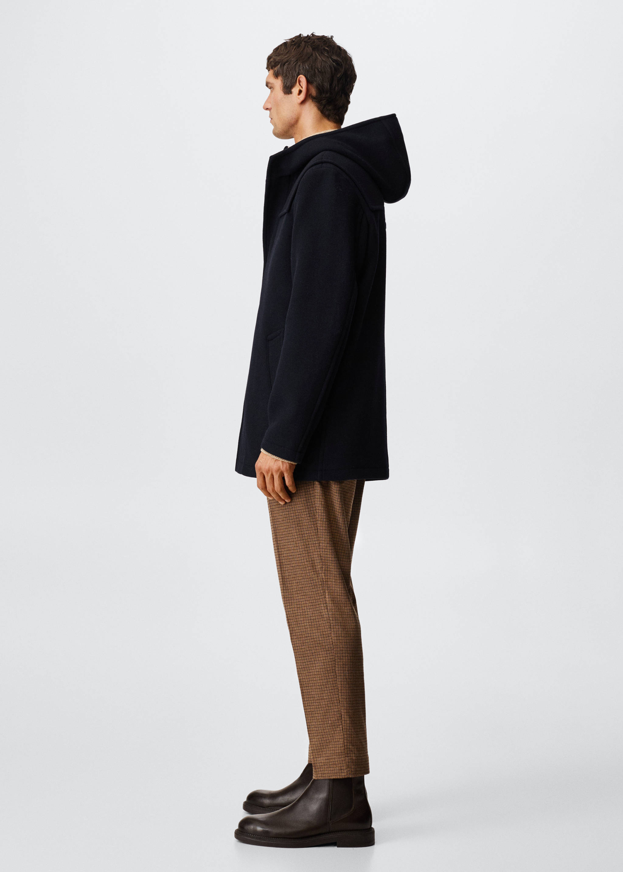 Hooded wool coat - Details of the article 3