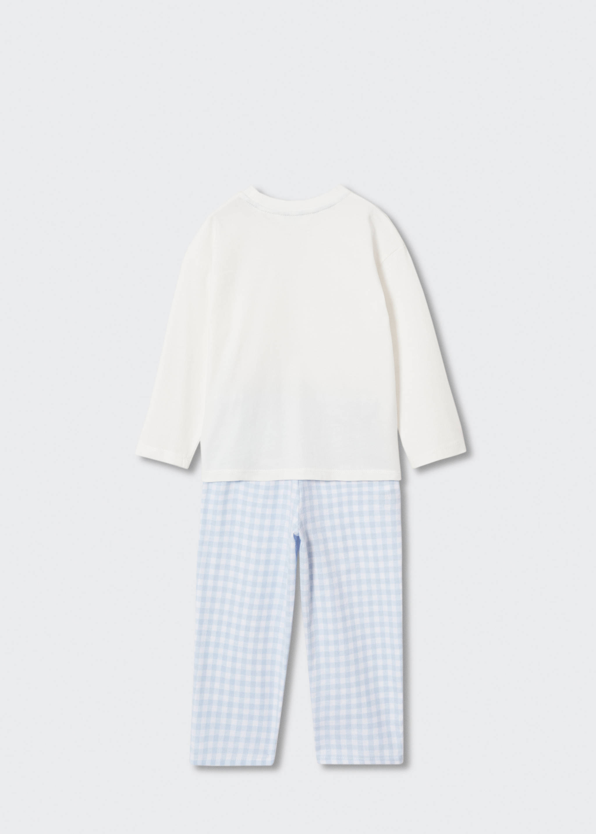 Pyjama long deux pièces carreaux - Verso de l’article