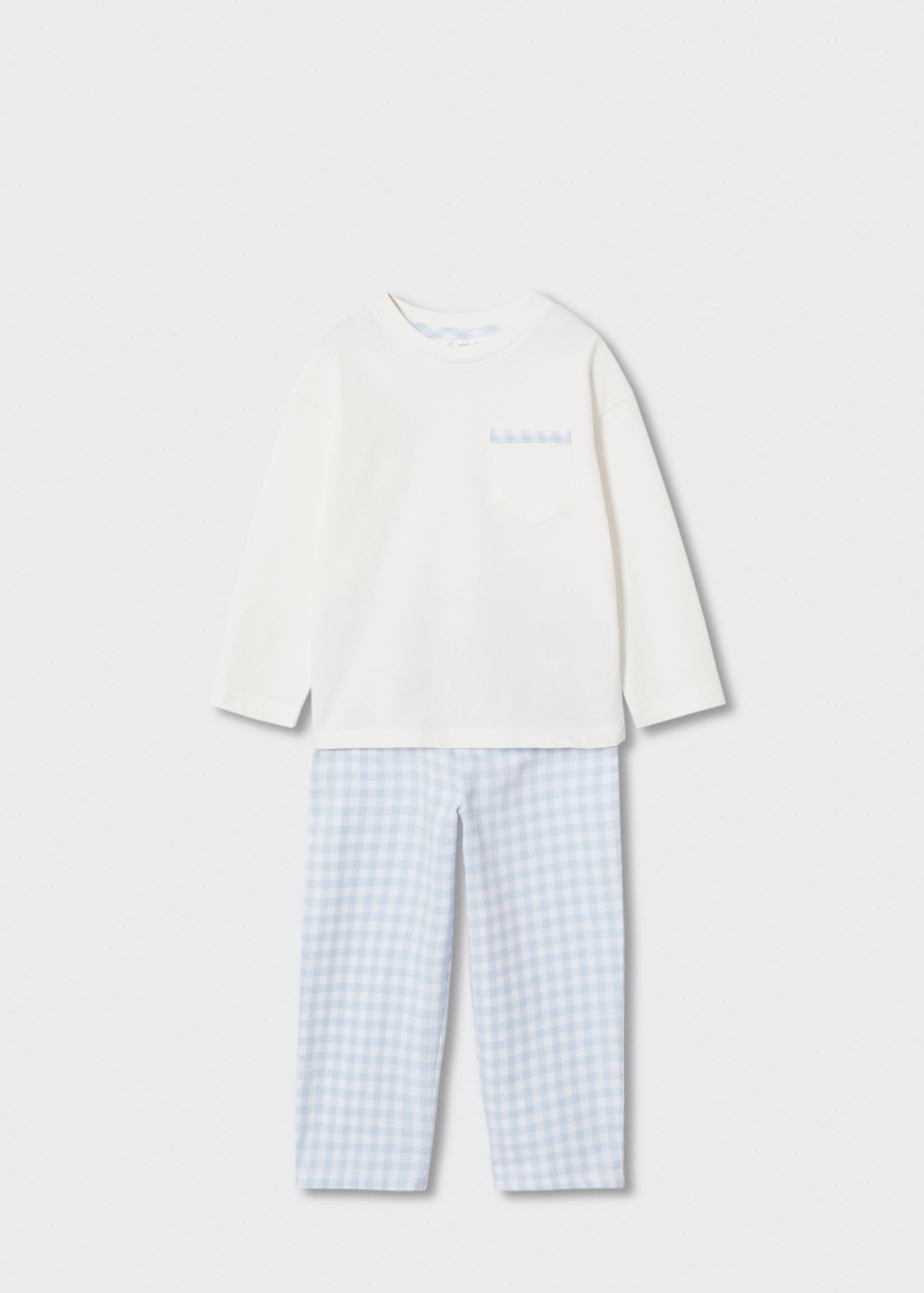 Pyjama long deux pièces carreaux - Article sans modèle