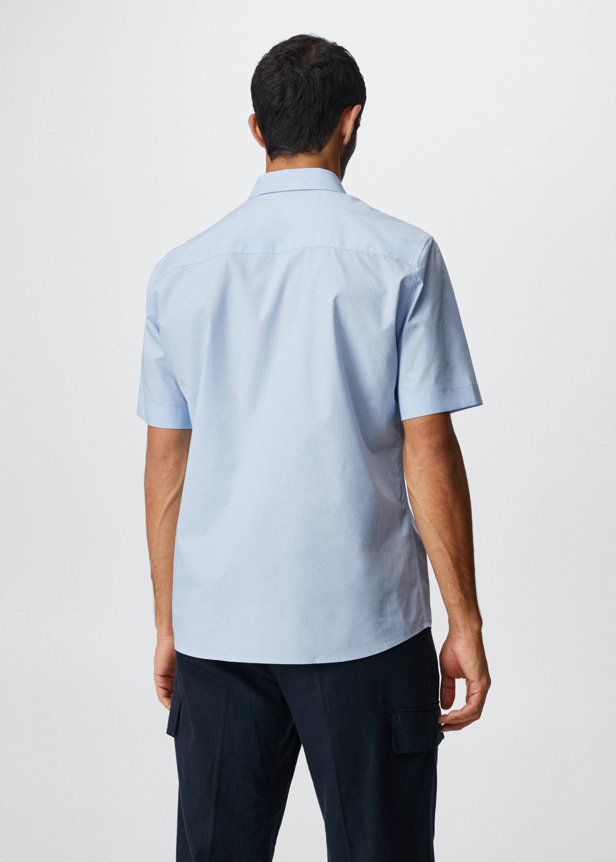 Kurzärmliges Baumwollhemd - Rückseite des Artikels