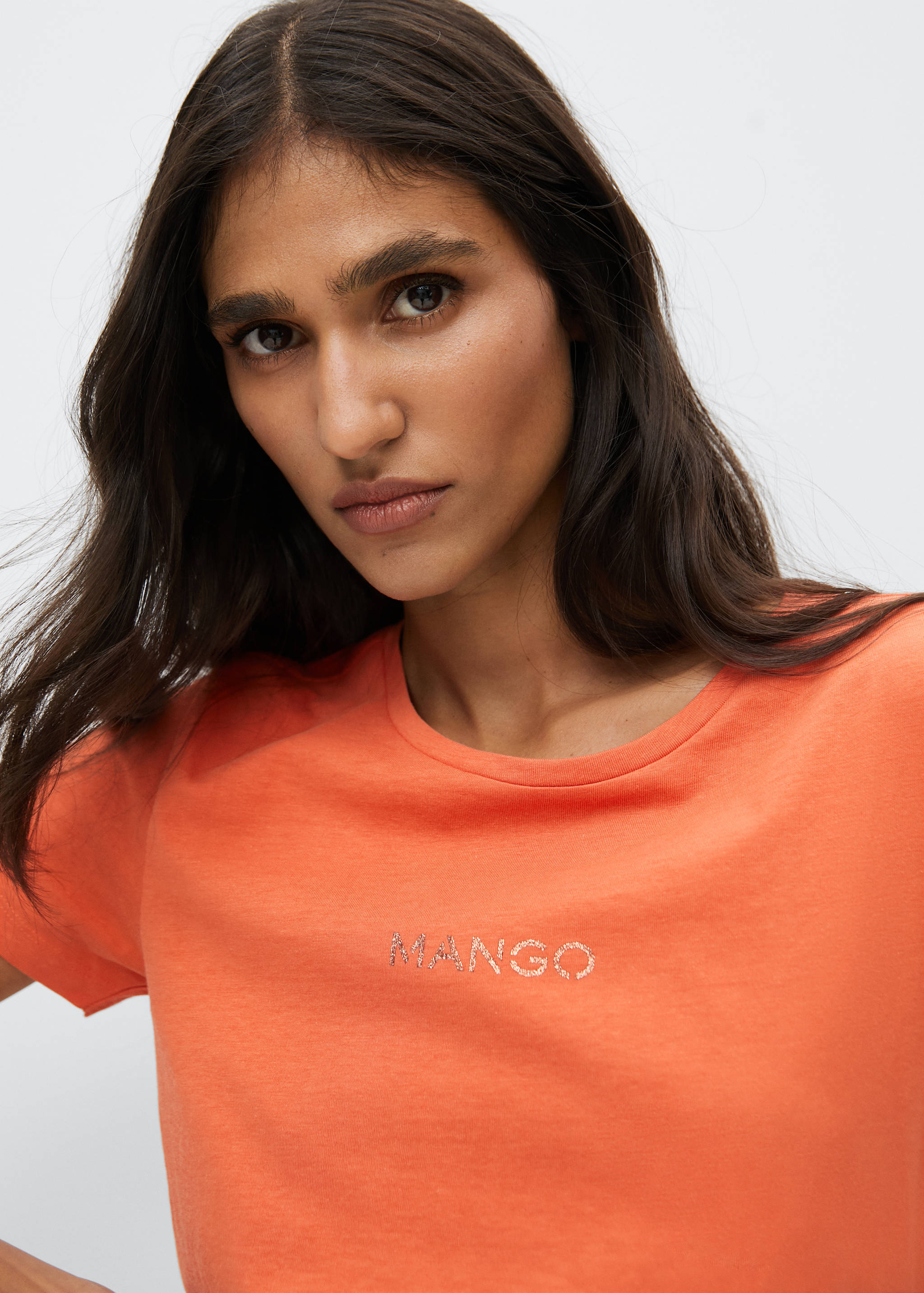 Metallic logo T-shirt - Medium plane