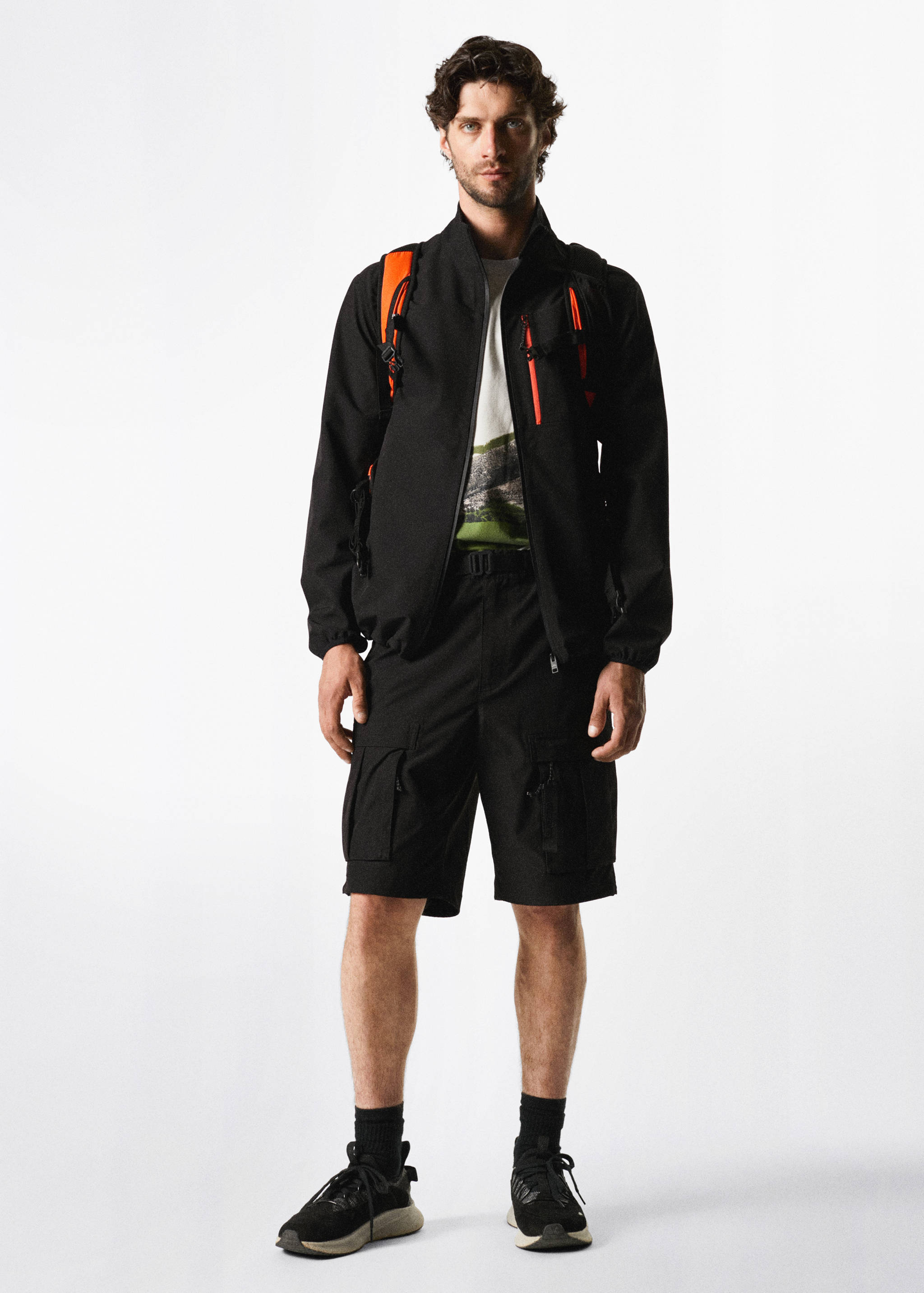 Chaqueta cortavientos impermeable - Plano general