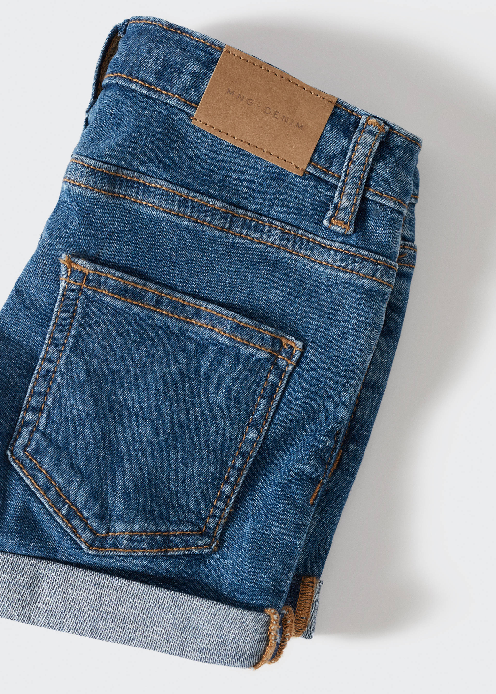 Rolled-up hem denim shorts - Details of the article 8