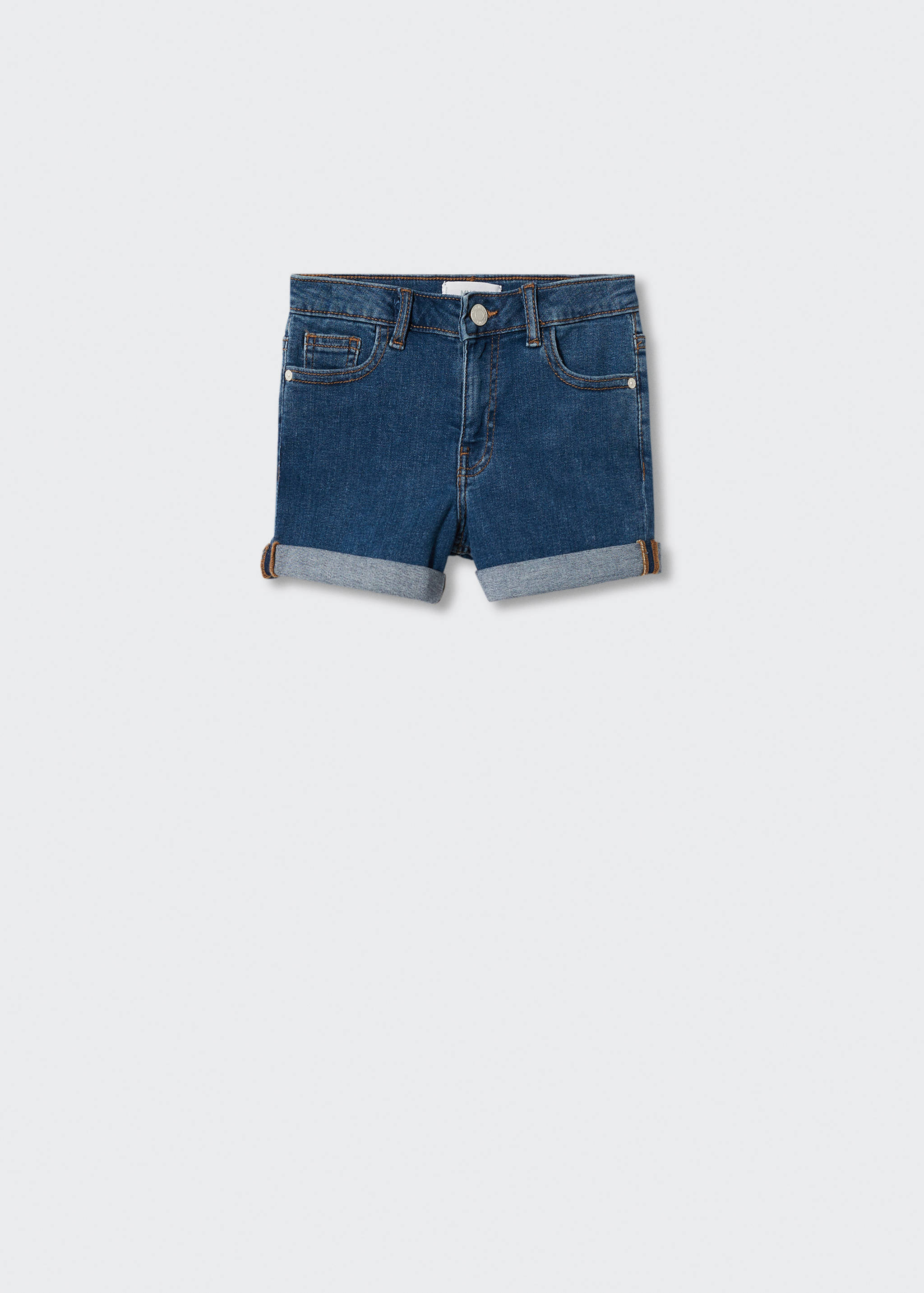 Rolled-up hem denim shorts - Article without model