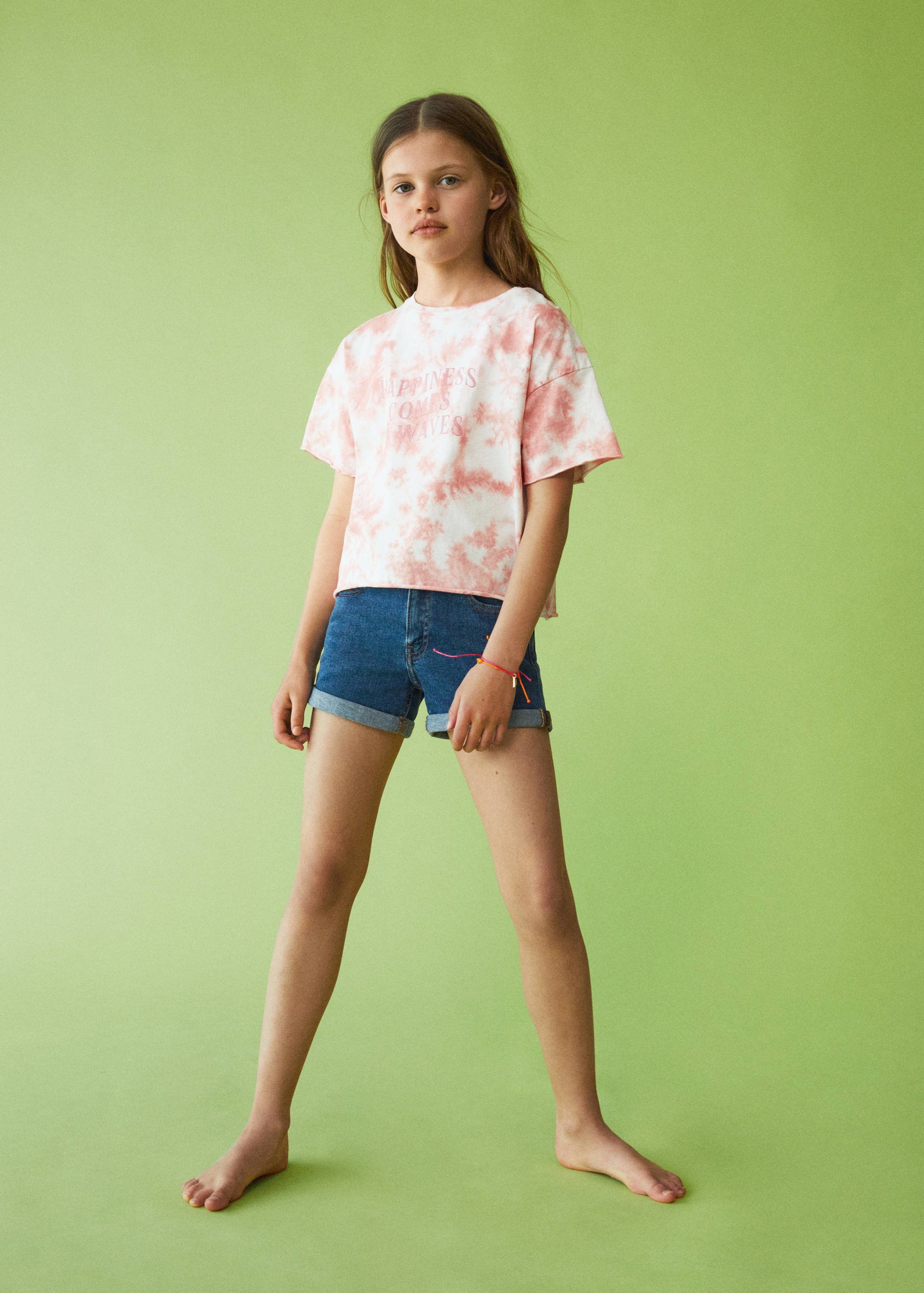 Rolled-up hem denim shorts - Details of the article 5