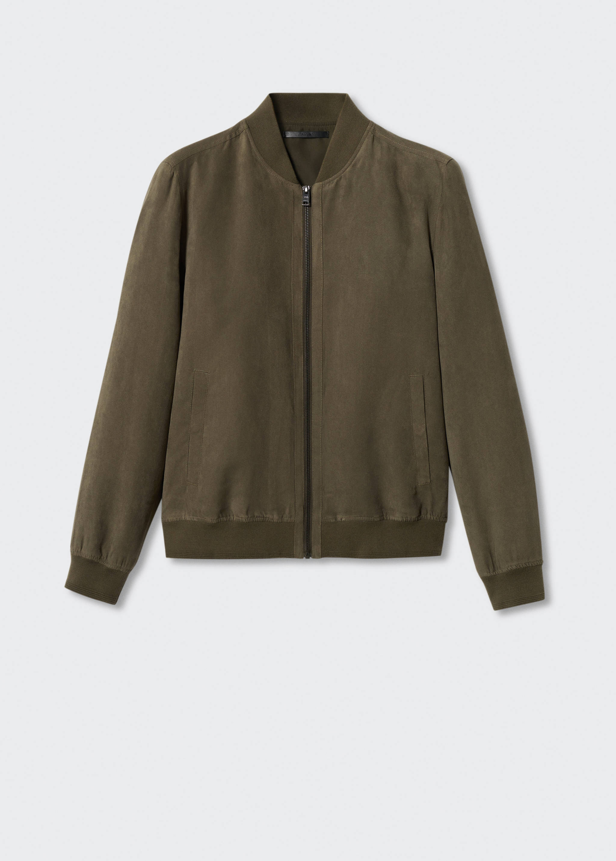 Suede-effect bomber jacket - Article without model