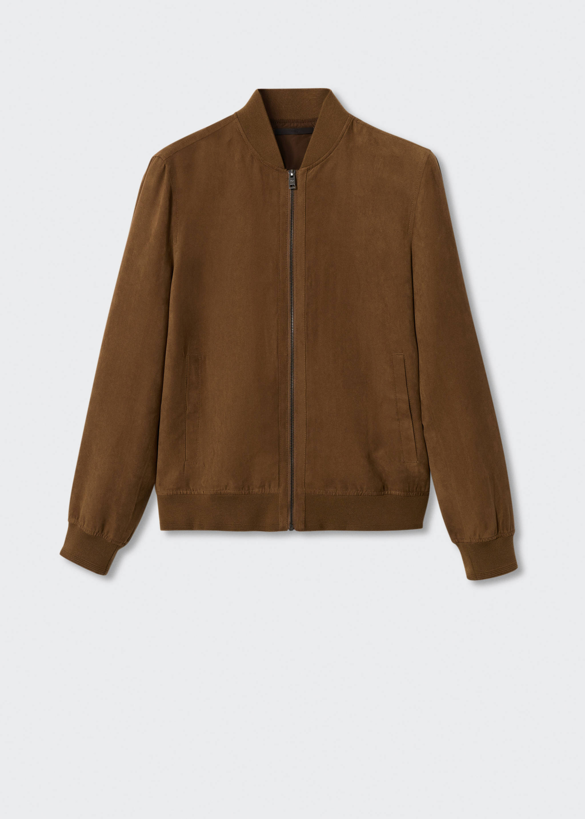 Suede-effect bomber jacket - Article without model