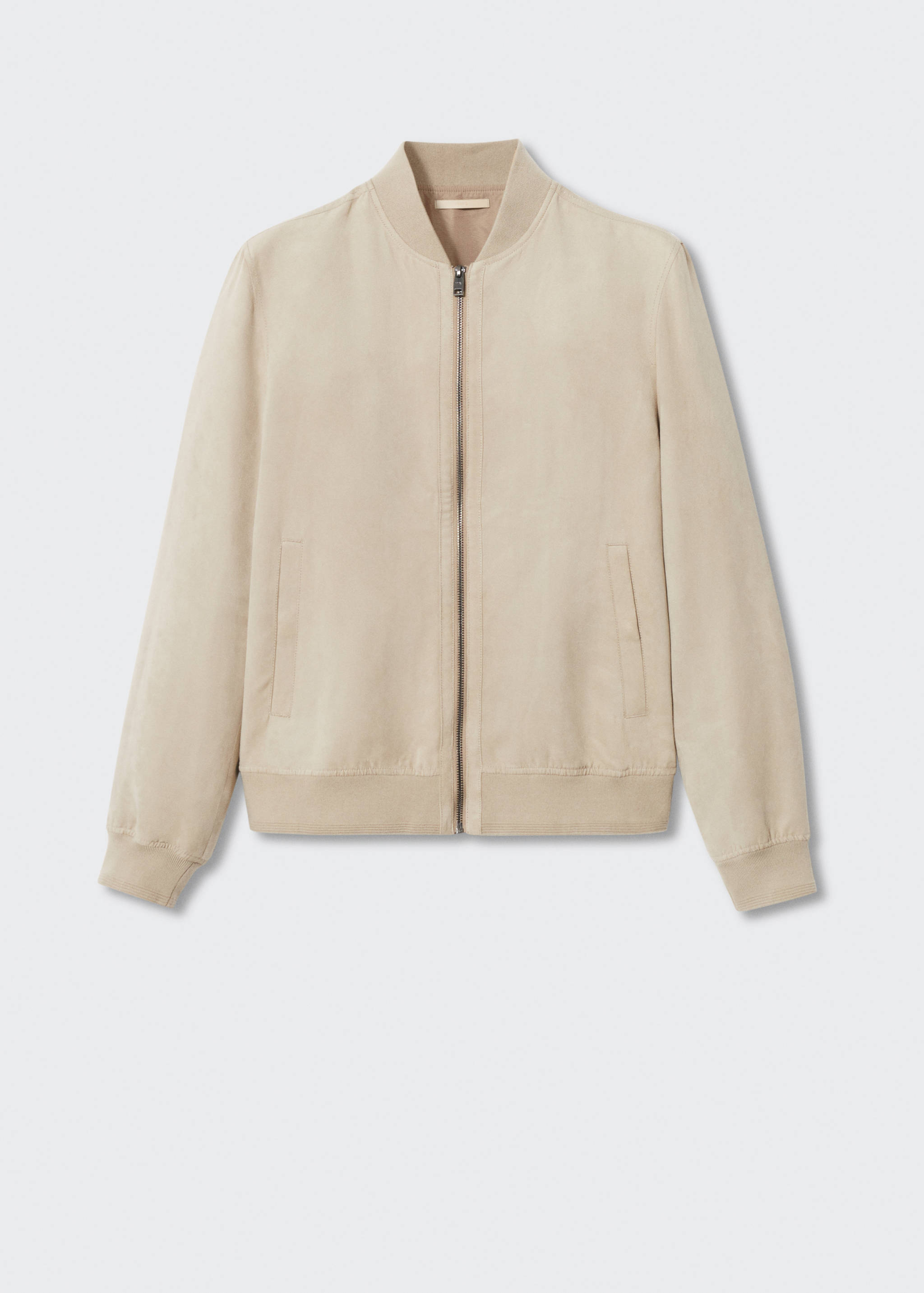 Suede-effect bomber jacket - Article without model