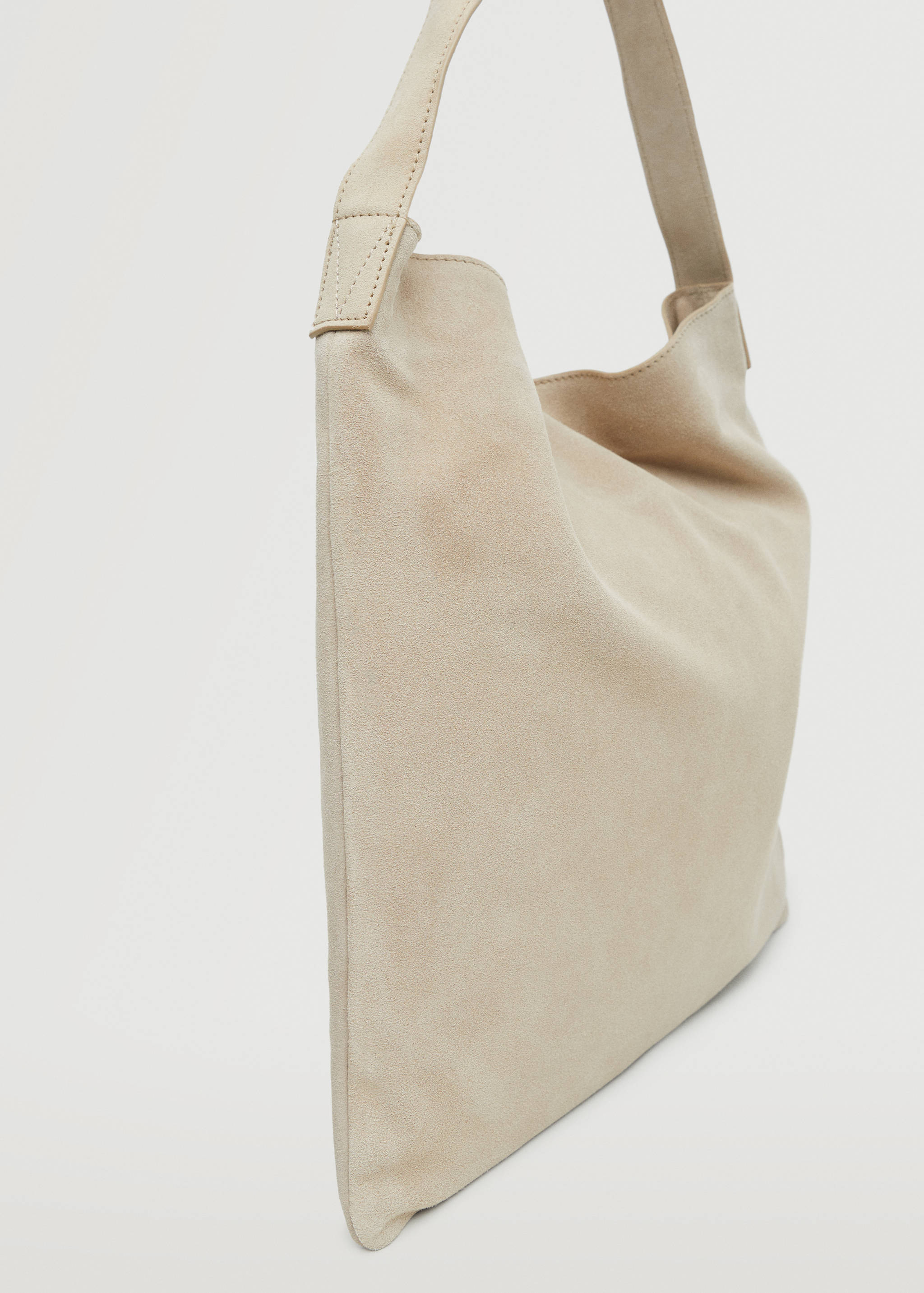 Leather bucket bag - Medium plane