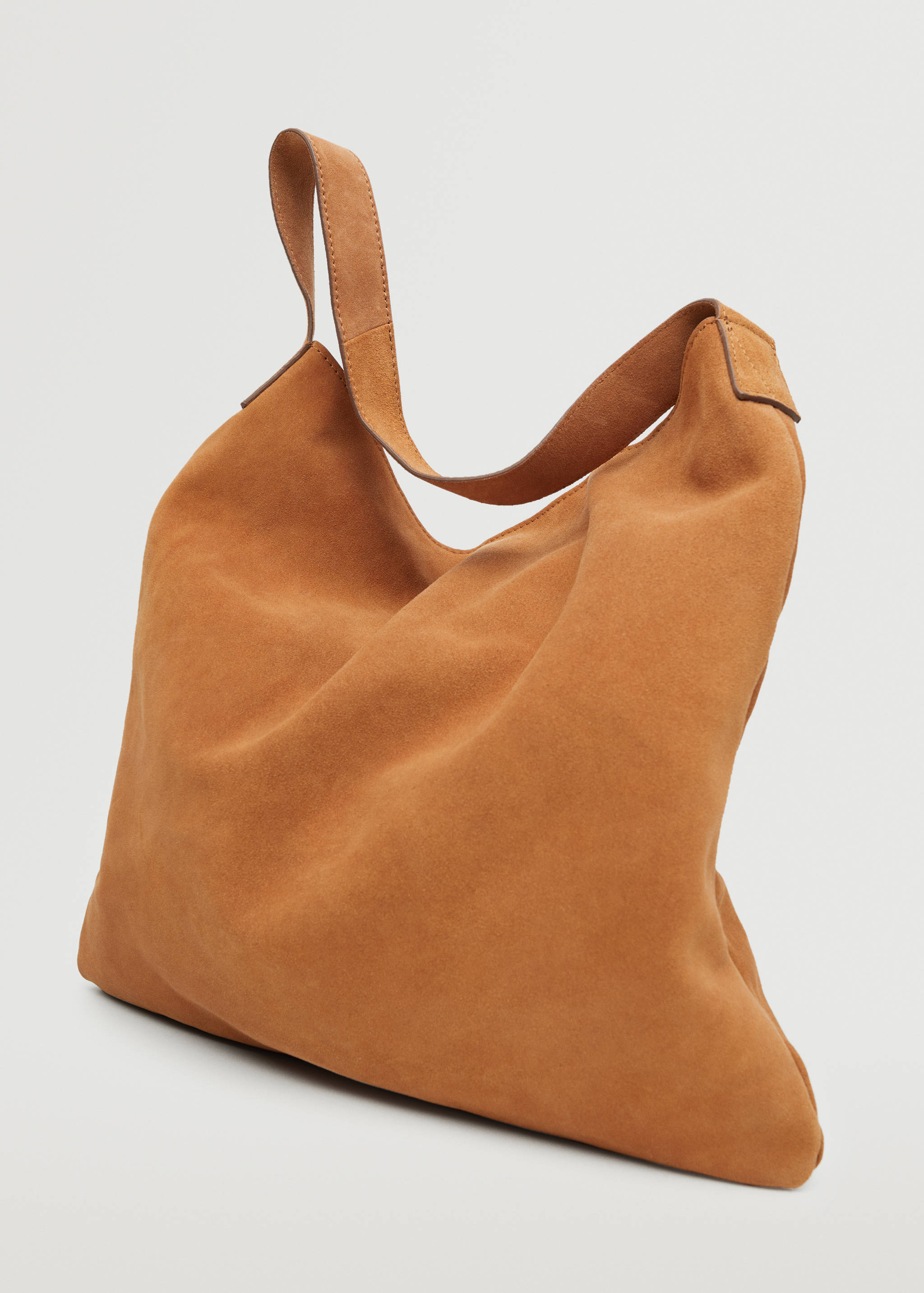 Leather bucket bag - Medium plane