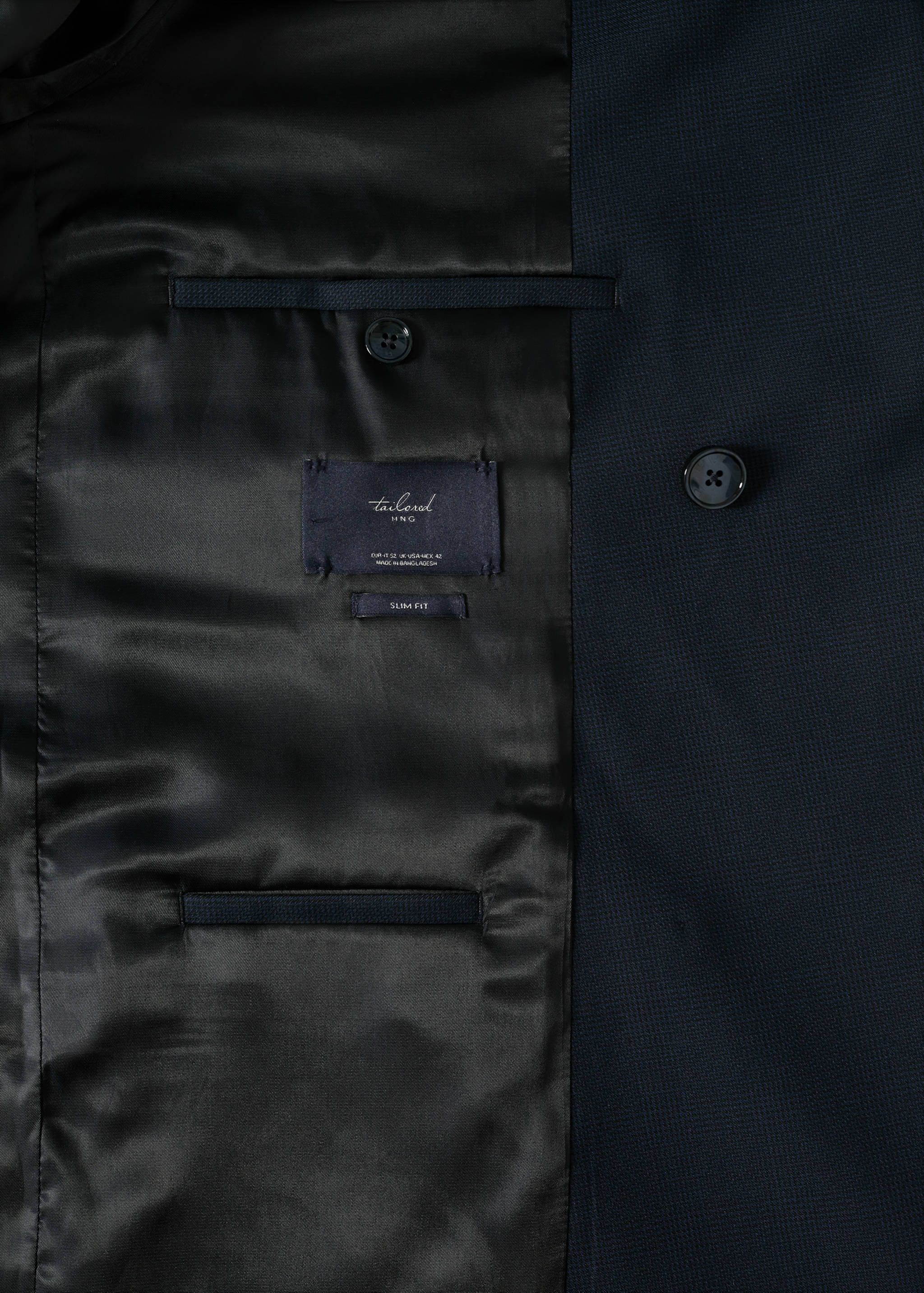 Slim fit double-breasted suit blazer - Details of the article 8