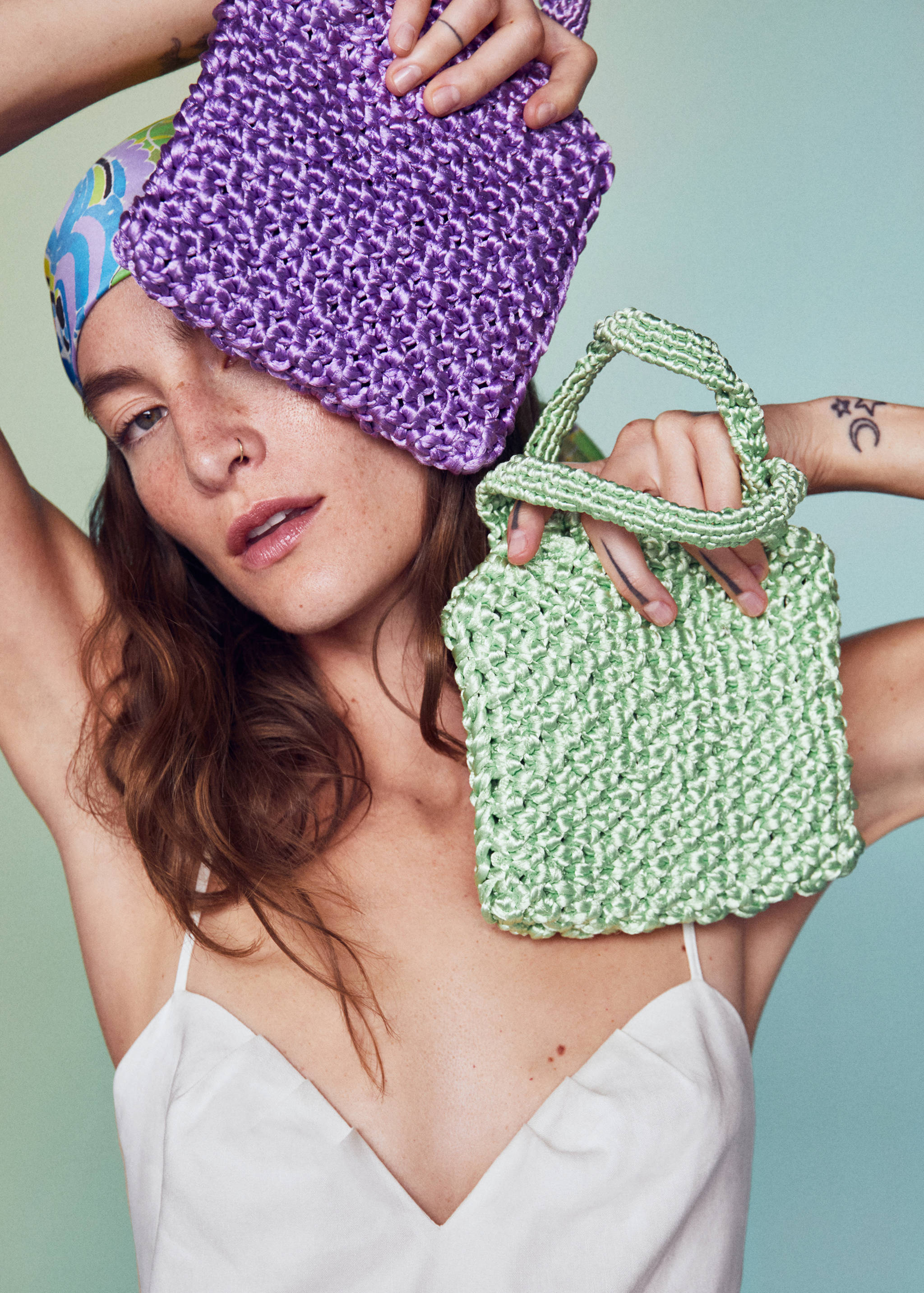 Gehäkelte Mini-Tasche - Allgemeine Ansicht