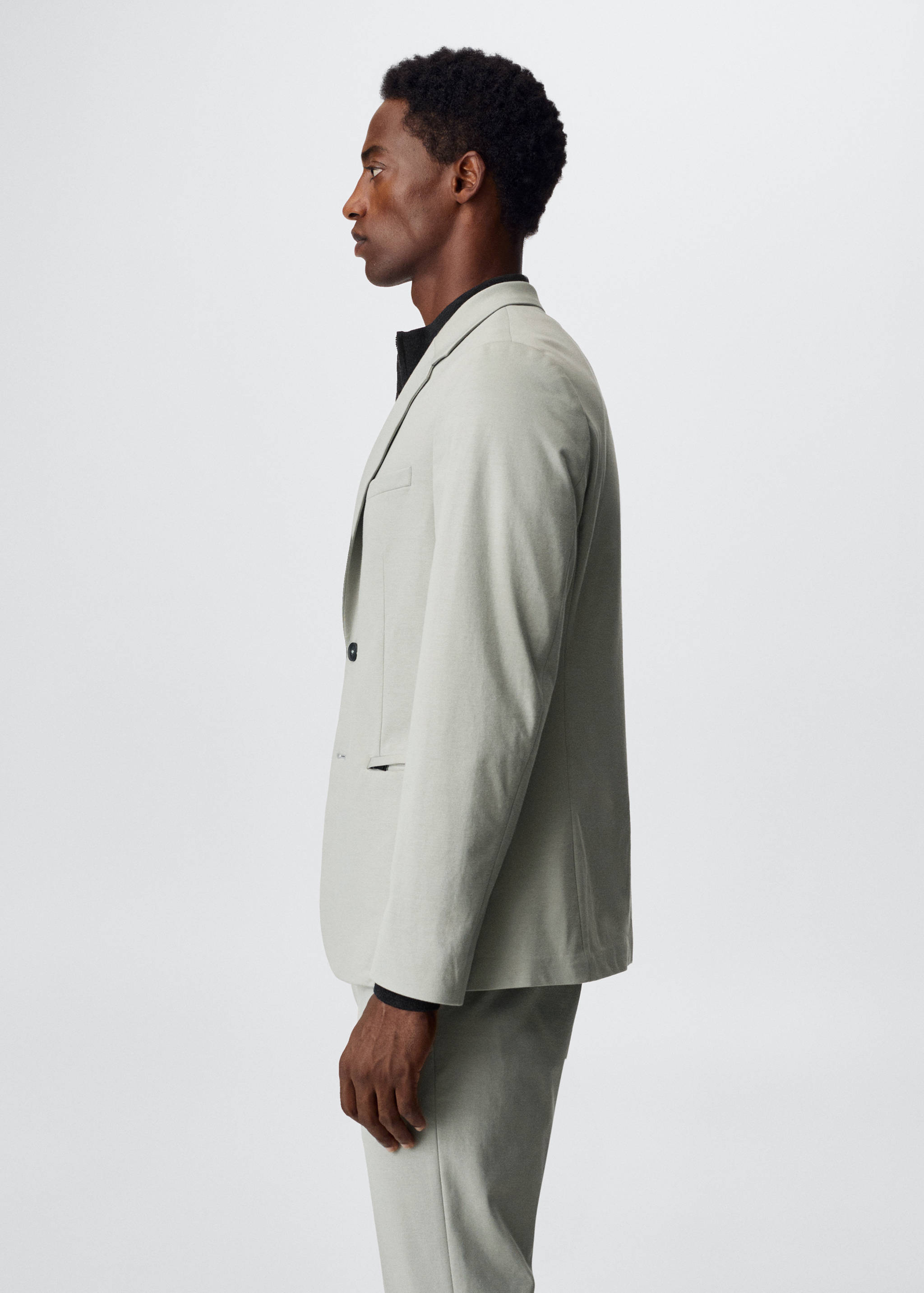 Slim Fit-Anzugsakko aus Baumwolle - Detail des Artikels 6