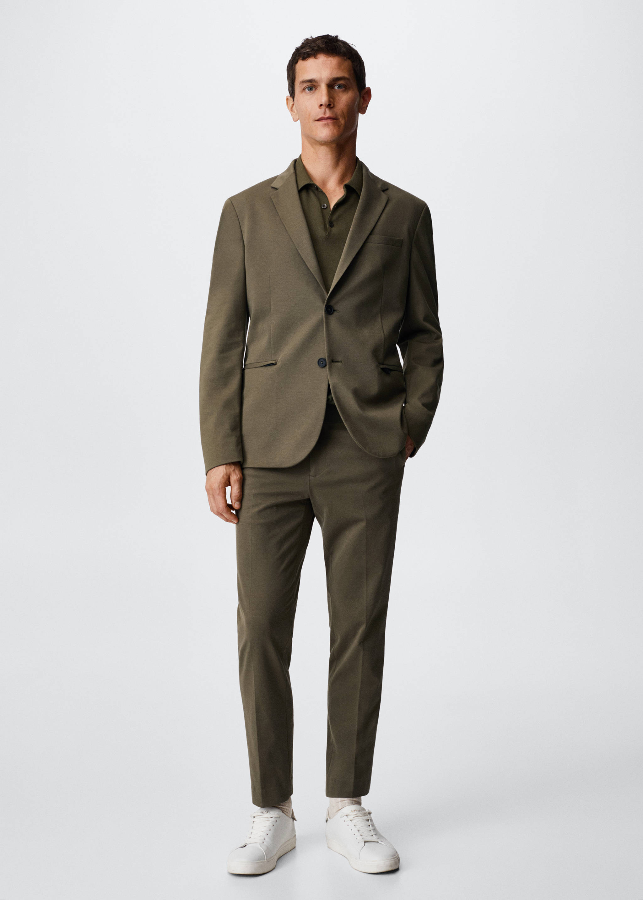 Slim Fit-Anzugsakko aus Baumwolle - Allgemeine Ansicht