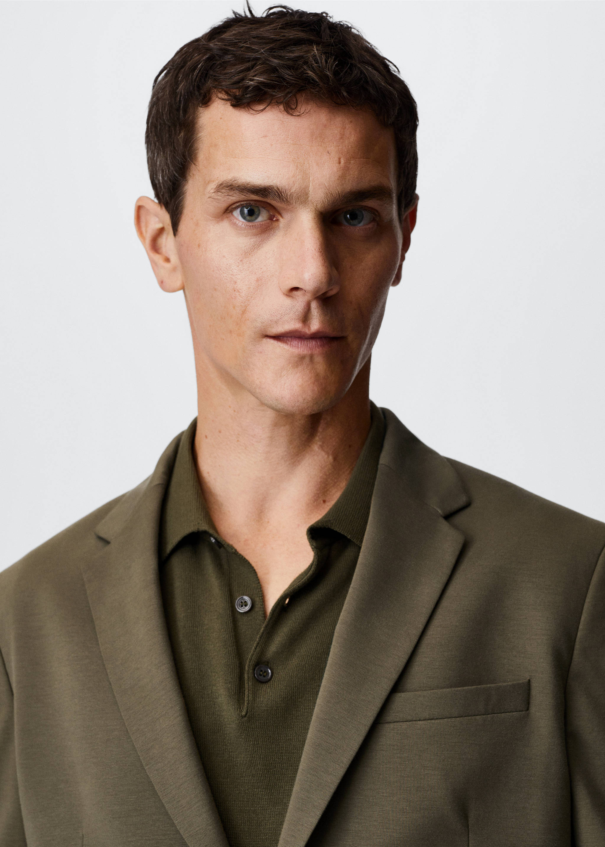 Slim Fit-Anzugsakko aus Baumwolle - Detail des Artikels 4