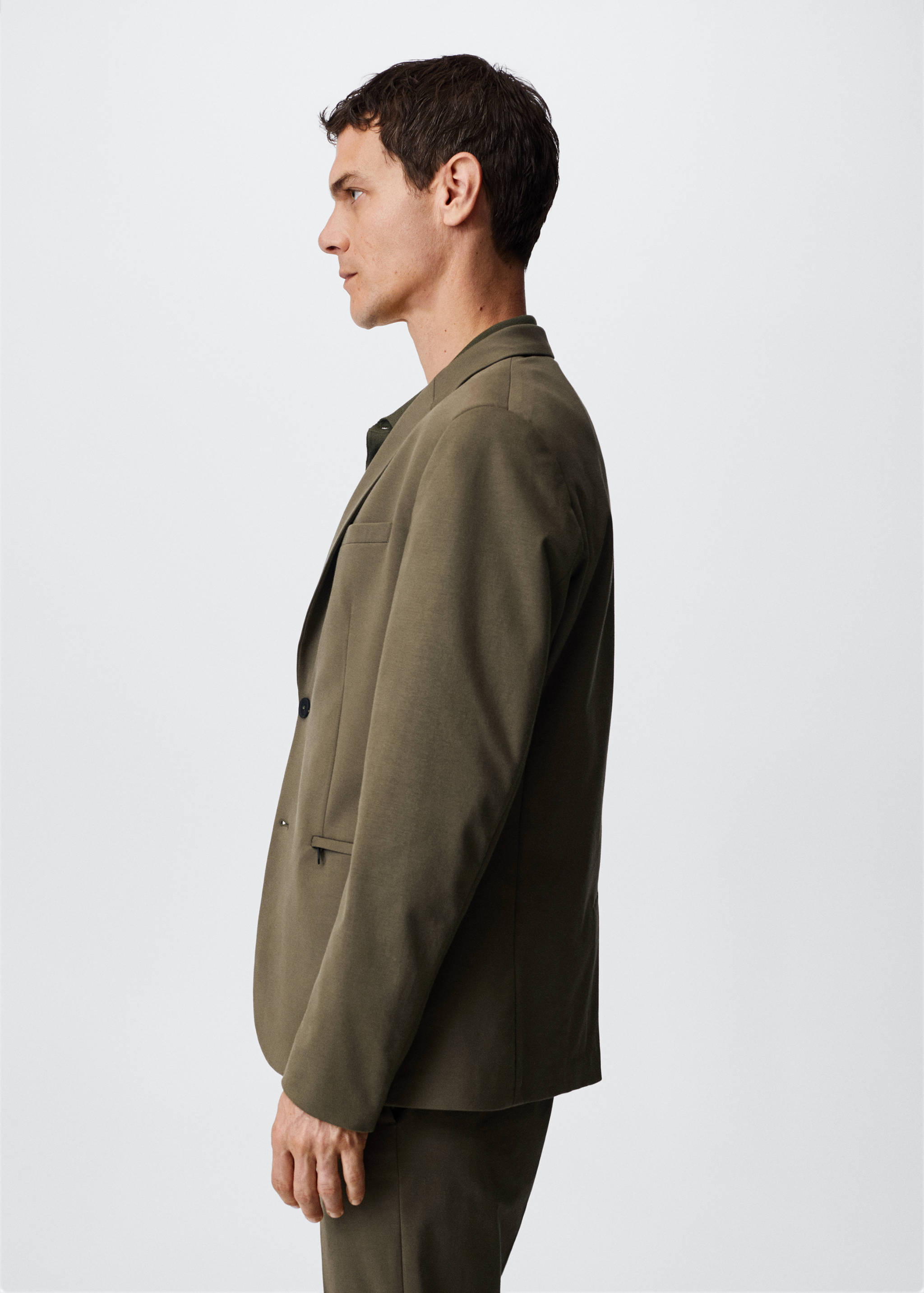 Slim Fit-Anzugsakko aus Baumwolle - Detail des Artikels 6