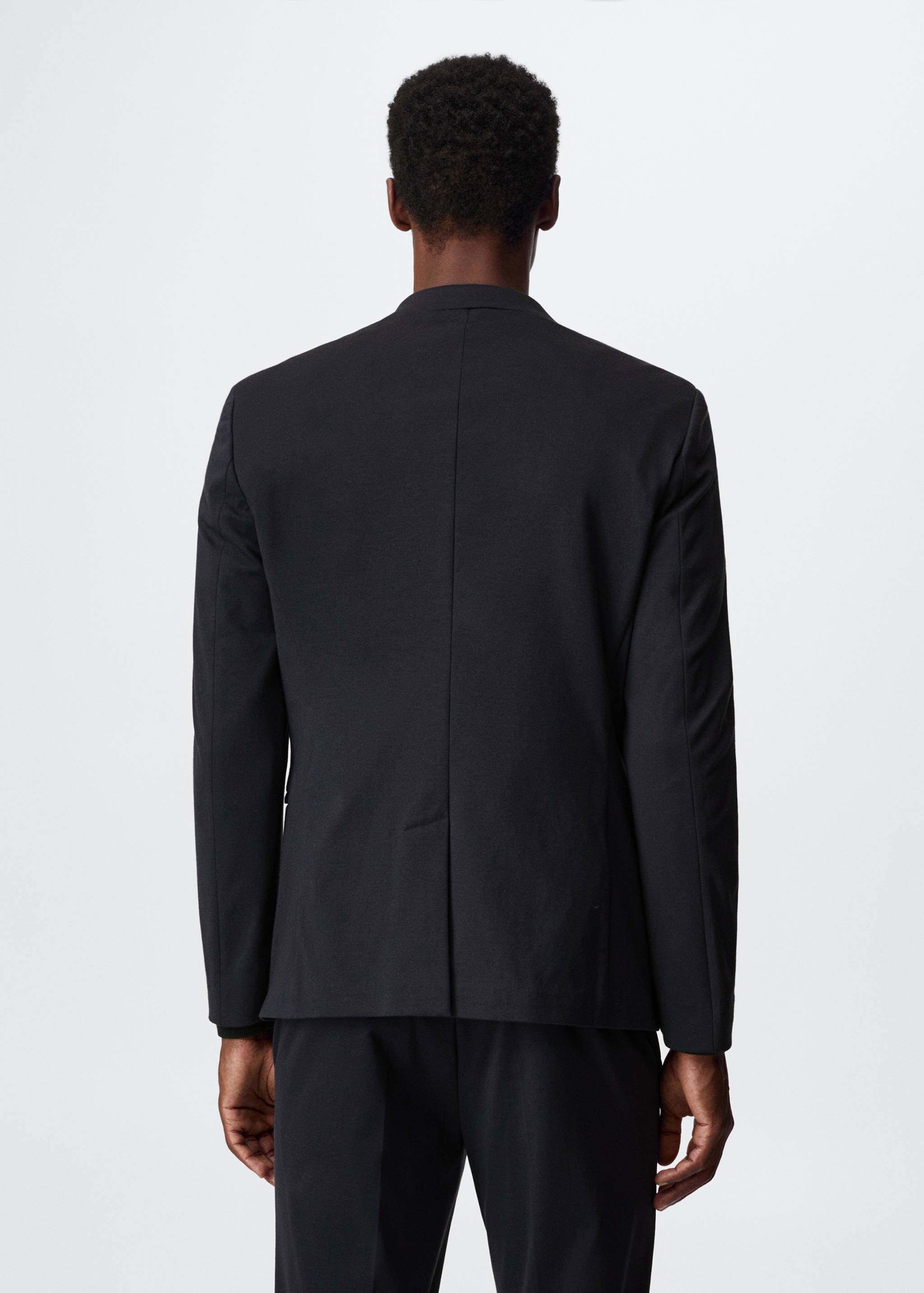 Slim-fit cotton suit jacket - Reverse of the article