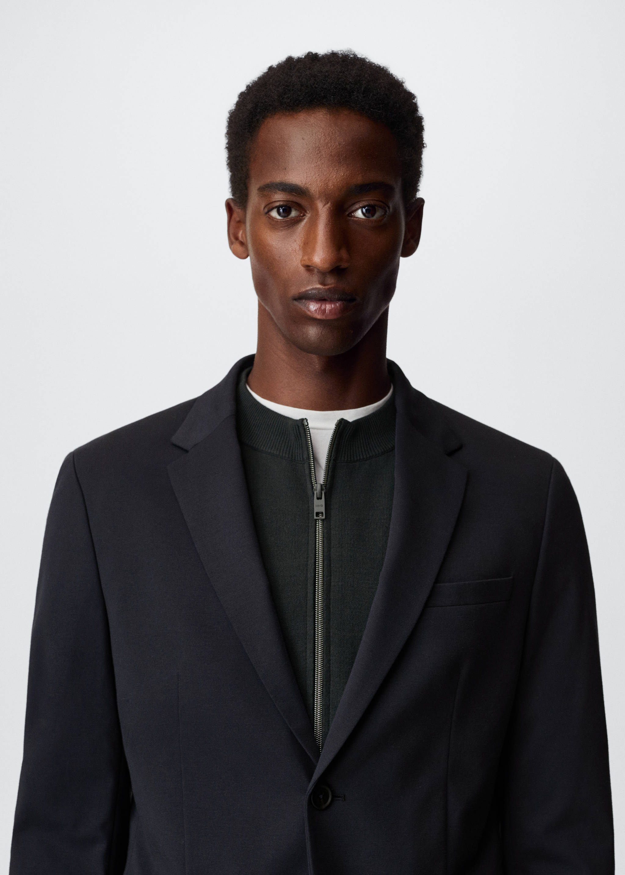 Slim-fit cotton suit jacket - Details of the article 4
