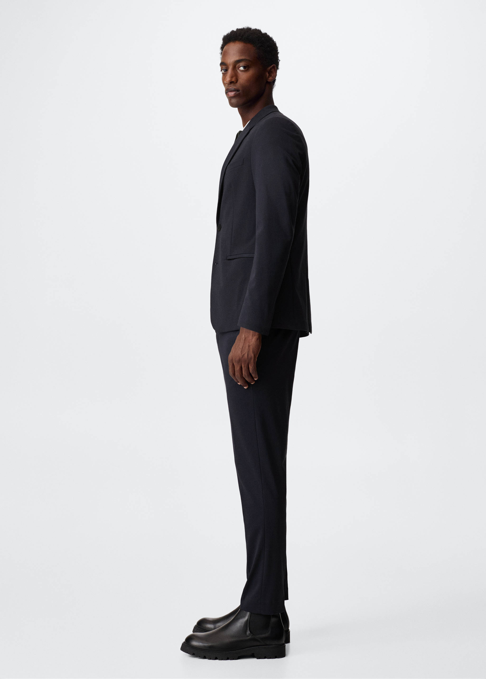 Slim-fit cotton suit jacket - Details of the article 6