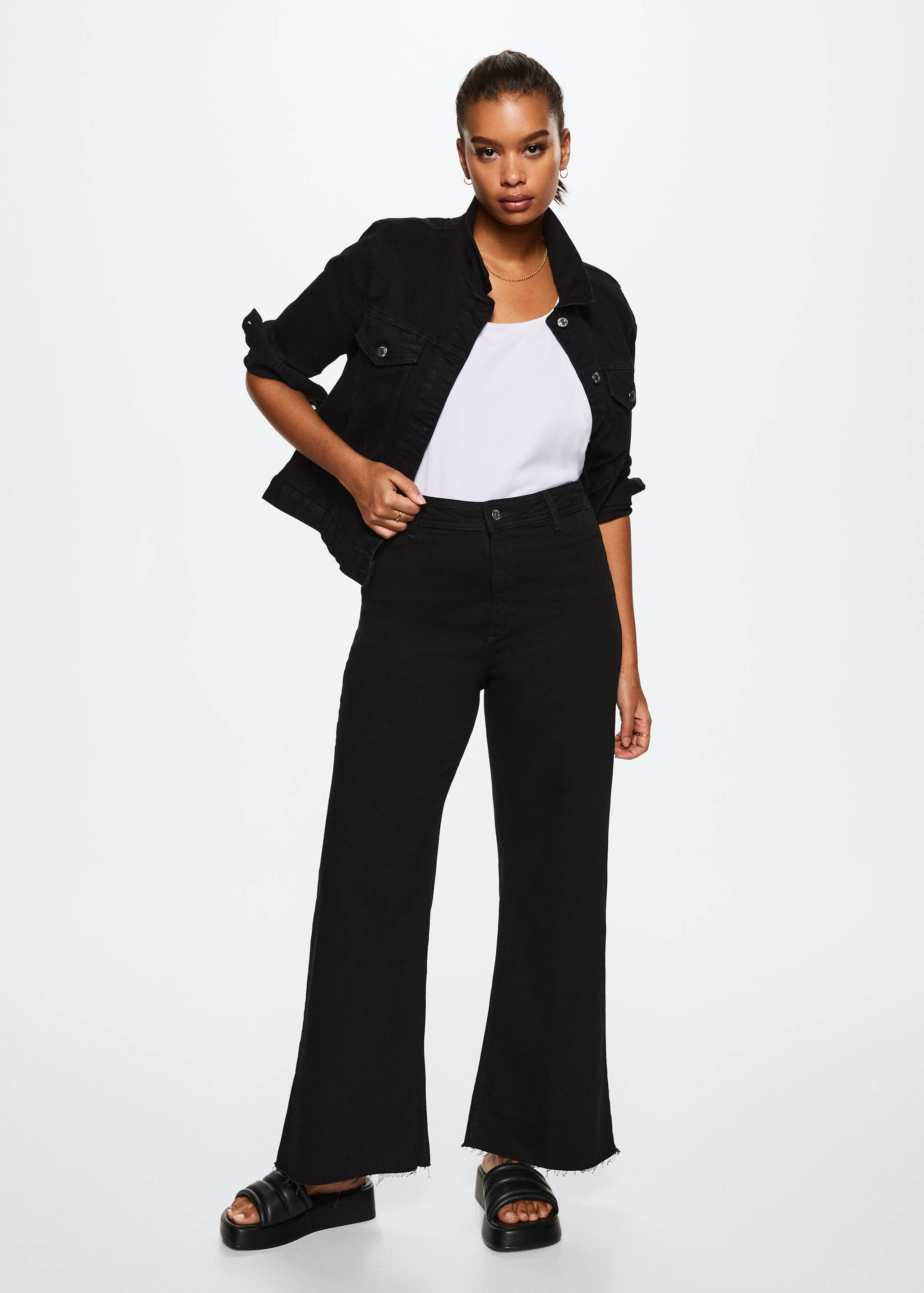 Jeans culotte tiro alto - Detalle del artículo 3